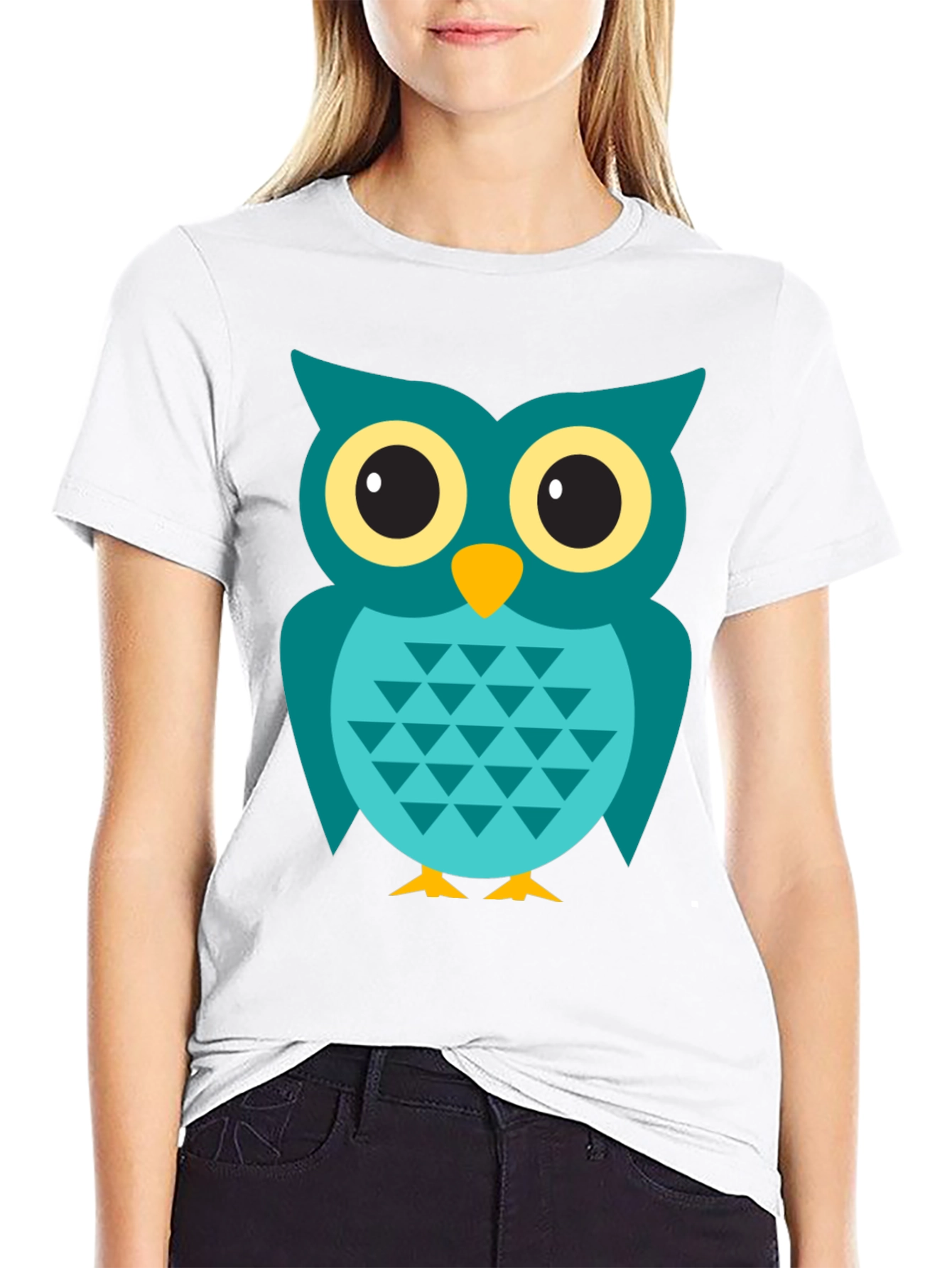Owl Graphic Tee - Mens Black Cotton T-Shirt