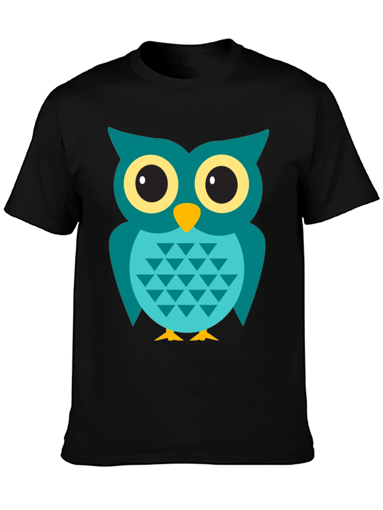 Owl Graphic Tee - Mens Black Cotton T-Shirt
