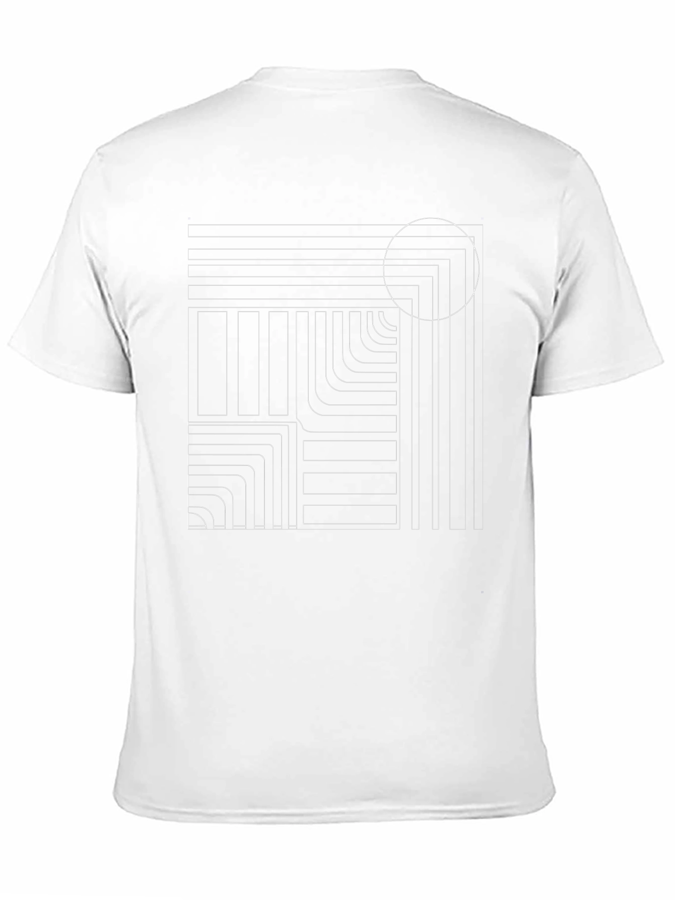 Abstract Geometric Graphic Print Black T-Shirt