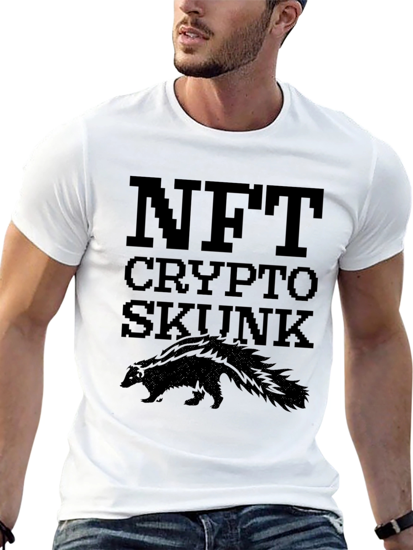 NFT Crypto Skunk Black T-Shirt