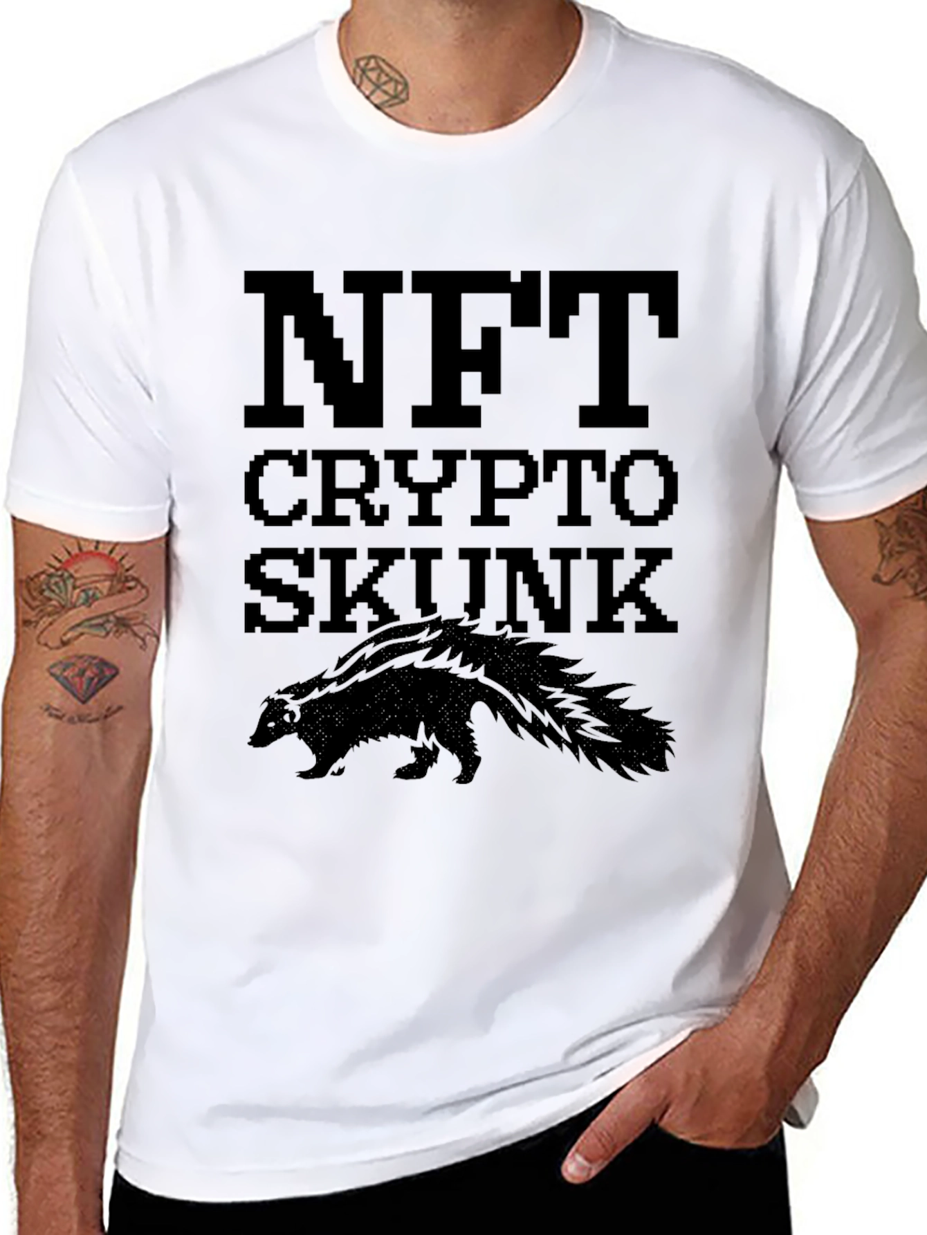 NFT Crypto Skunk Black T-Shirt