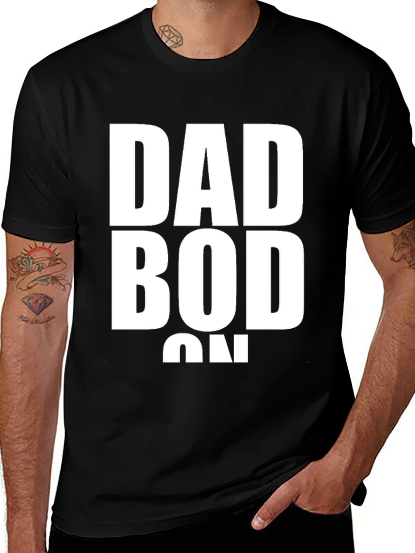 Dad Bod On T-Shirt - Funny Graphic Tee