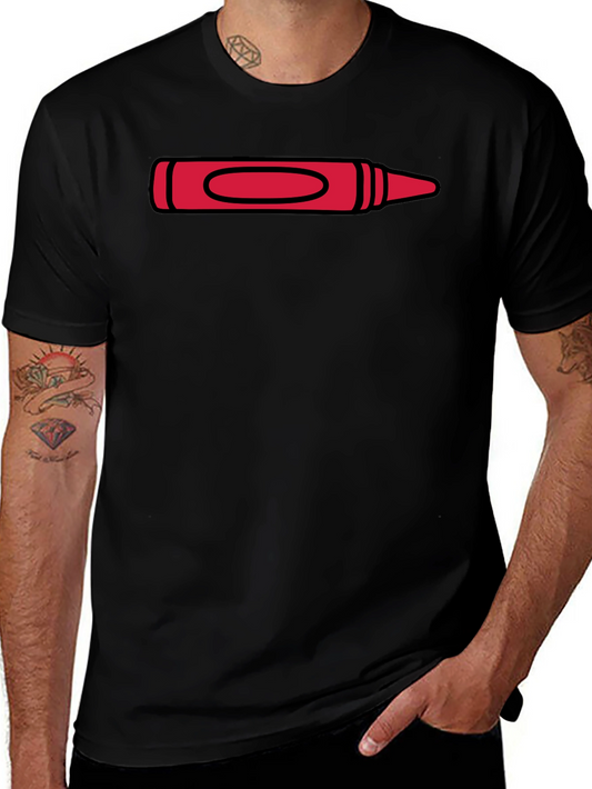 Red Crayon Graphic Tee - Artist Inspired T-Shirt