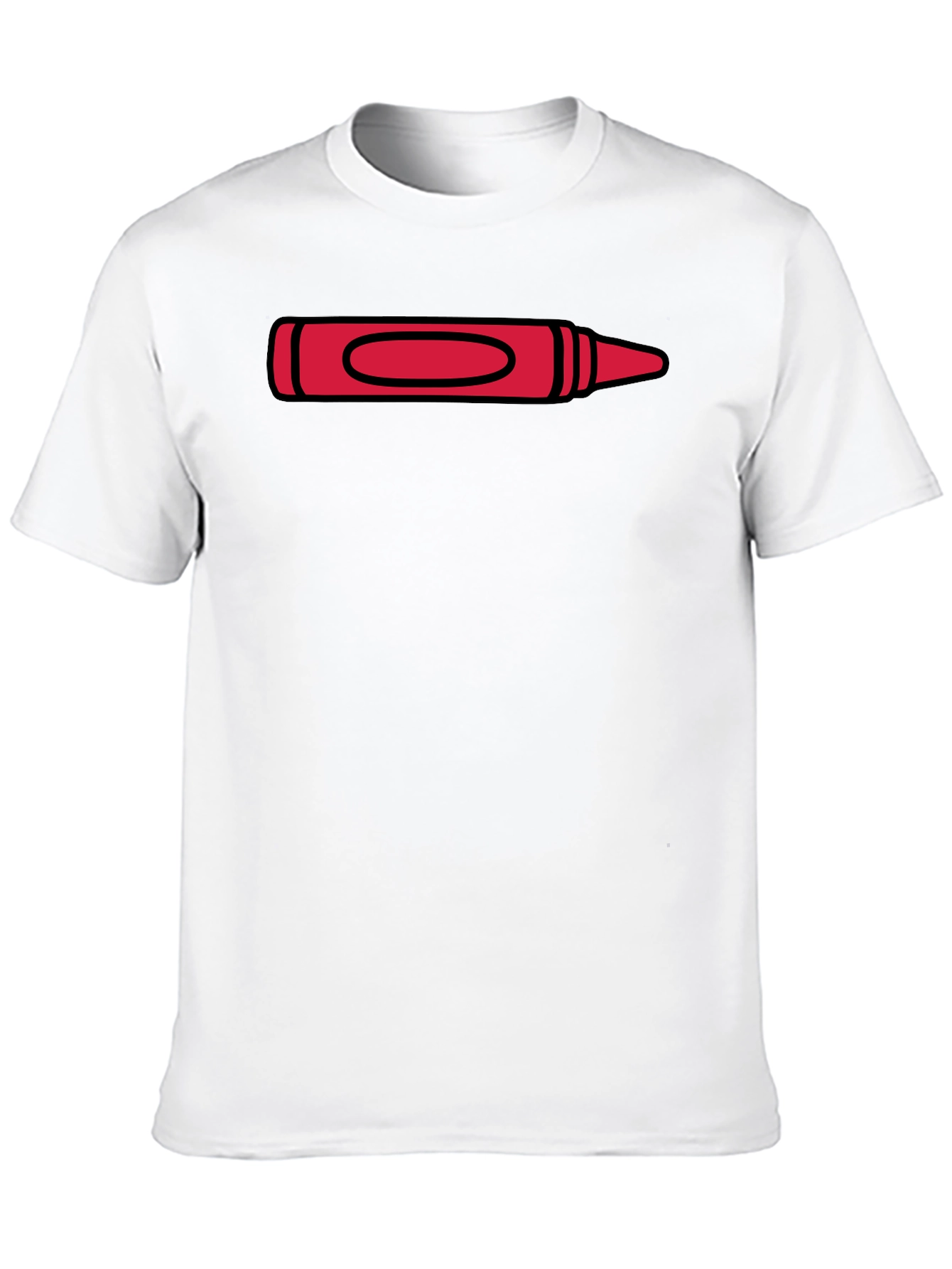 Red Crayon Graphic Tee - Artist Inspired T-Shirt