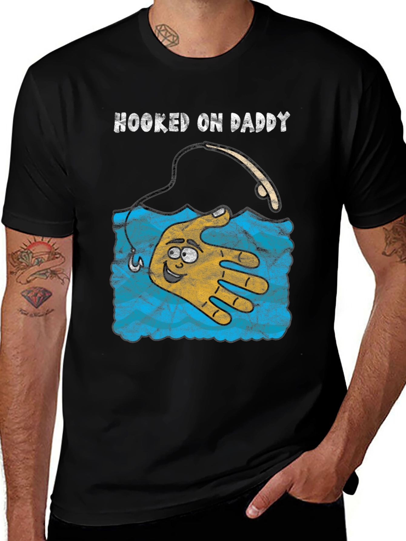 Hooked on Daddy Graphic T-Shirt