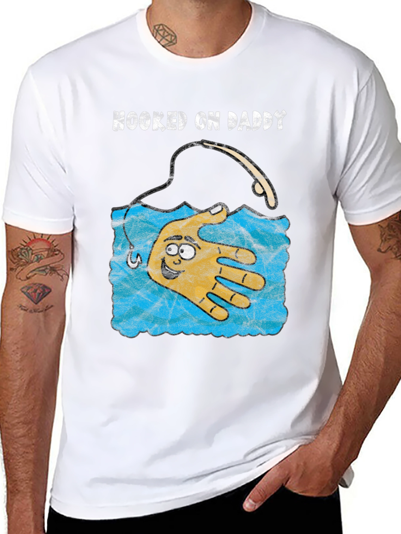 Hooked on Daddy Graphic T-Shirt