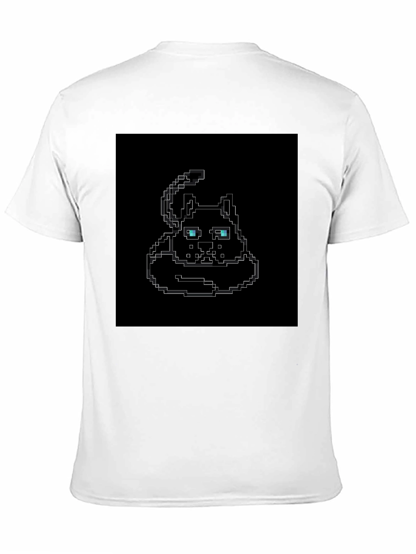Pixel Art Cat T-Shirt - Black