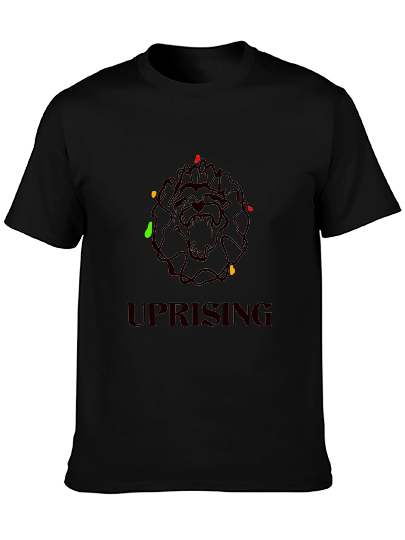 Uprising Lion Graphic Tee - Black