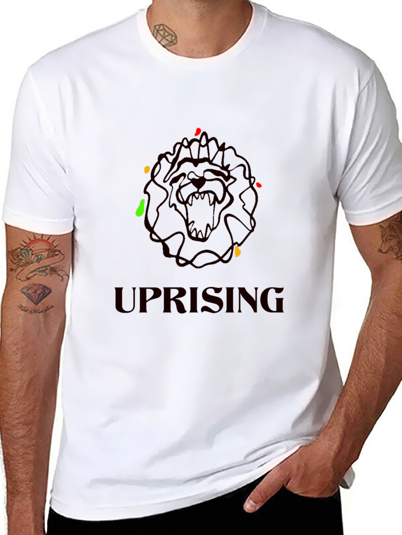 Uprising Lion Graphic Tee - Black