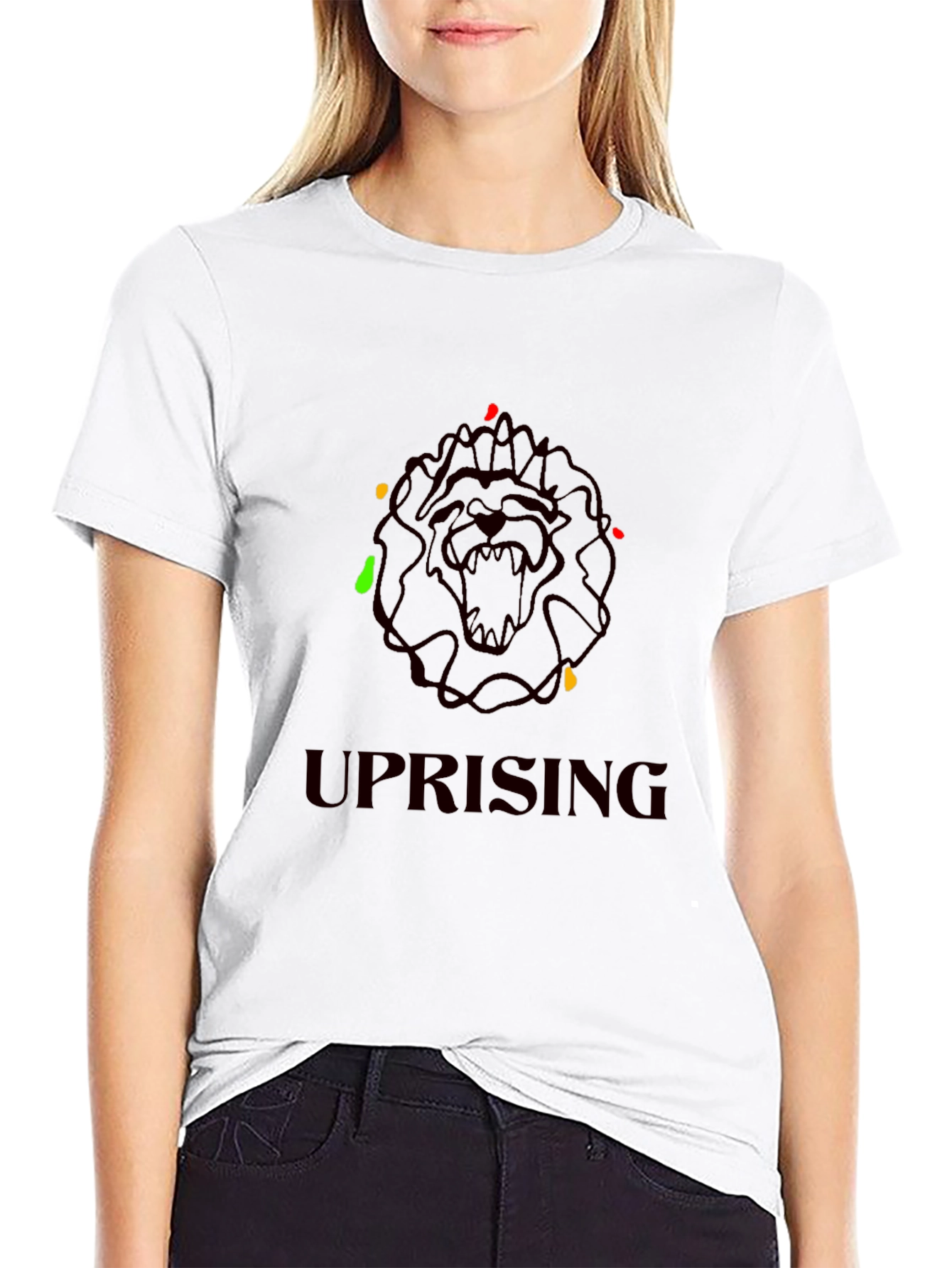 Uprising Lion Graphic Tee - Black
