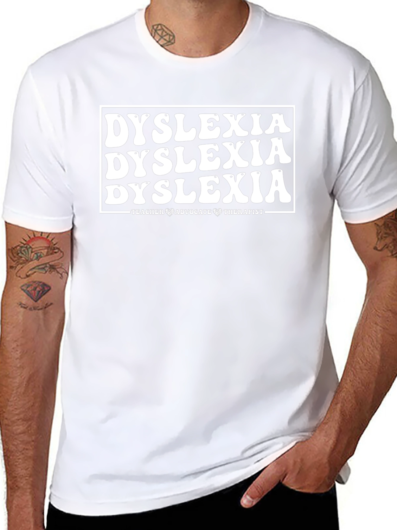 Dyslexia Teacher Advocate Therapist Graphic T-Shirt