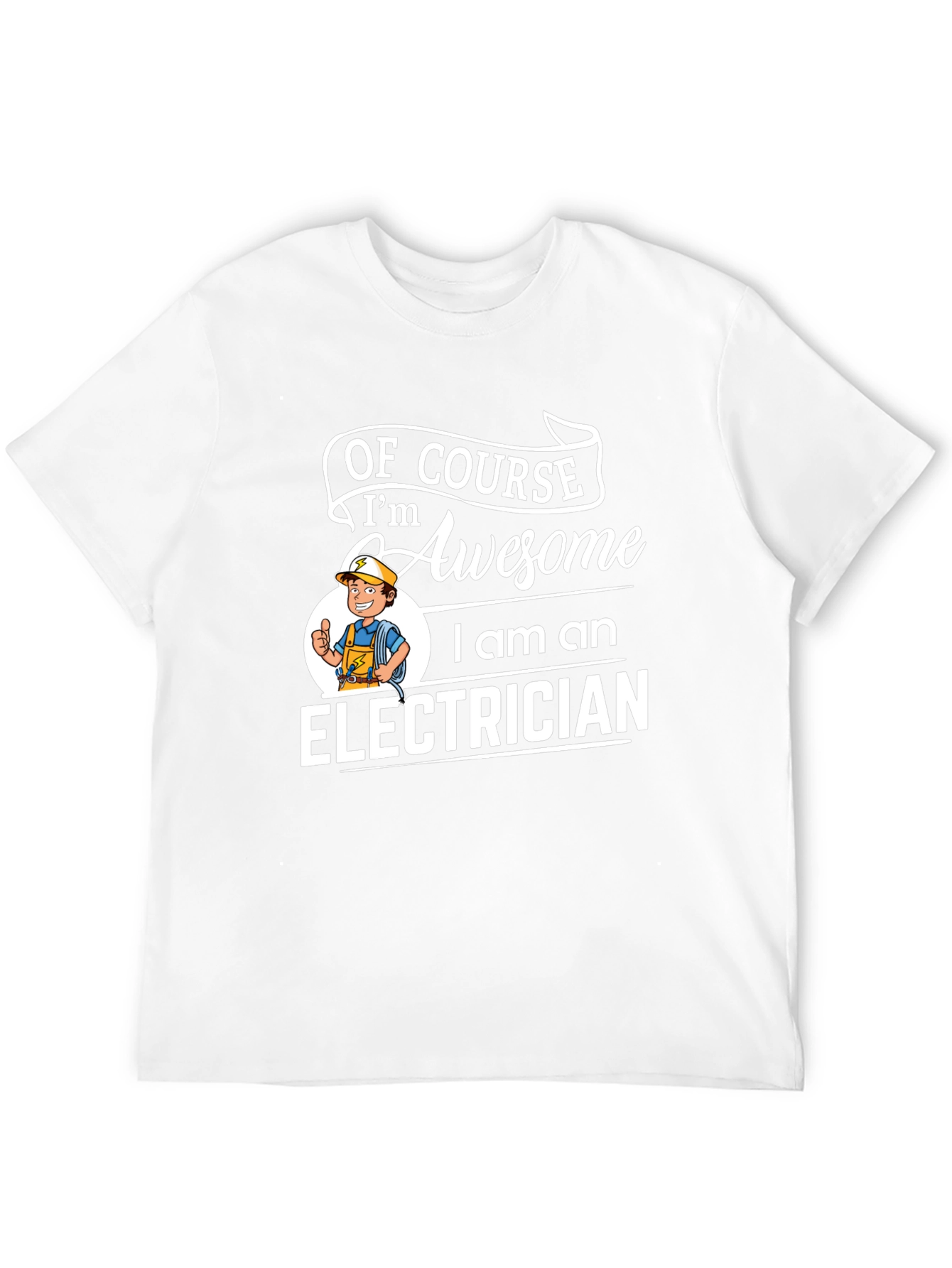 Awesome Electrician Graphic T-Shirt - Black