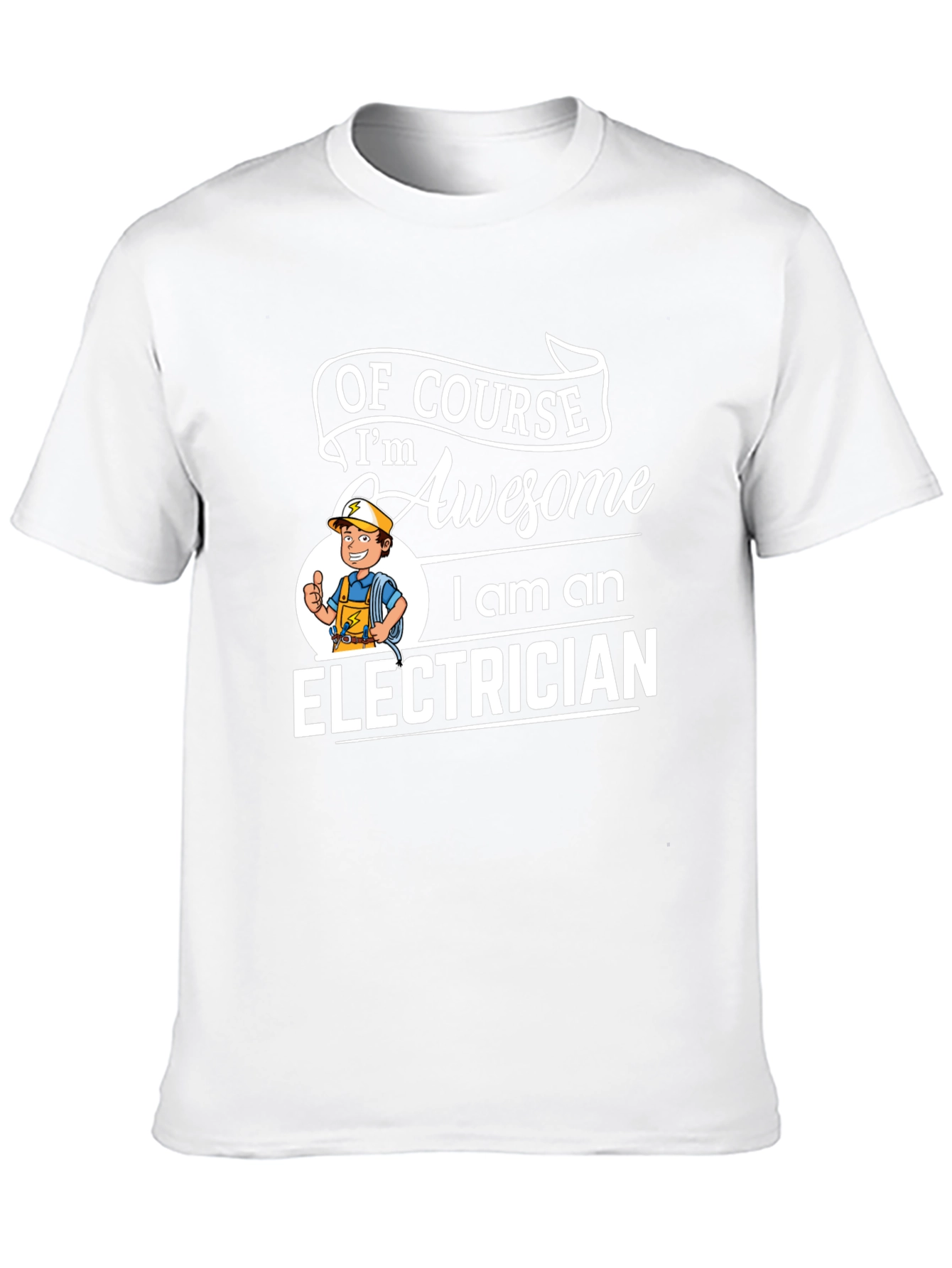 Awesome Electrician Graphic T-Shirt - Black
