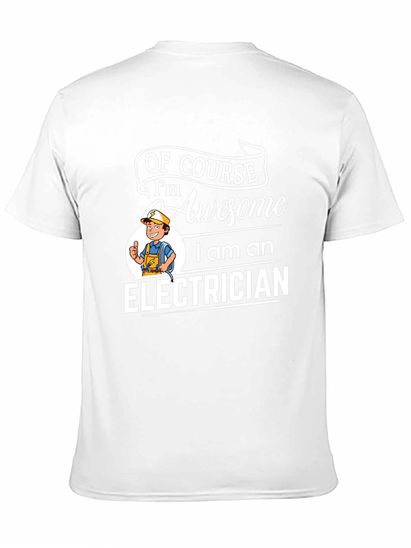 Awesome Electrician Graphic T-Shirt - Black