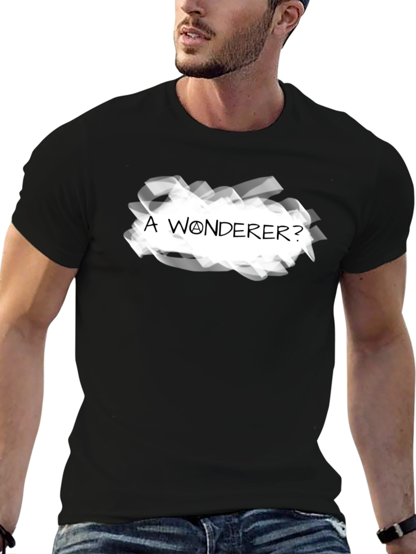 A Wonderer? Graphic Tee - Mens Black T-Shirt