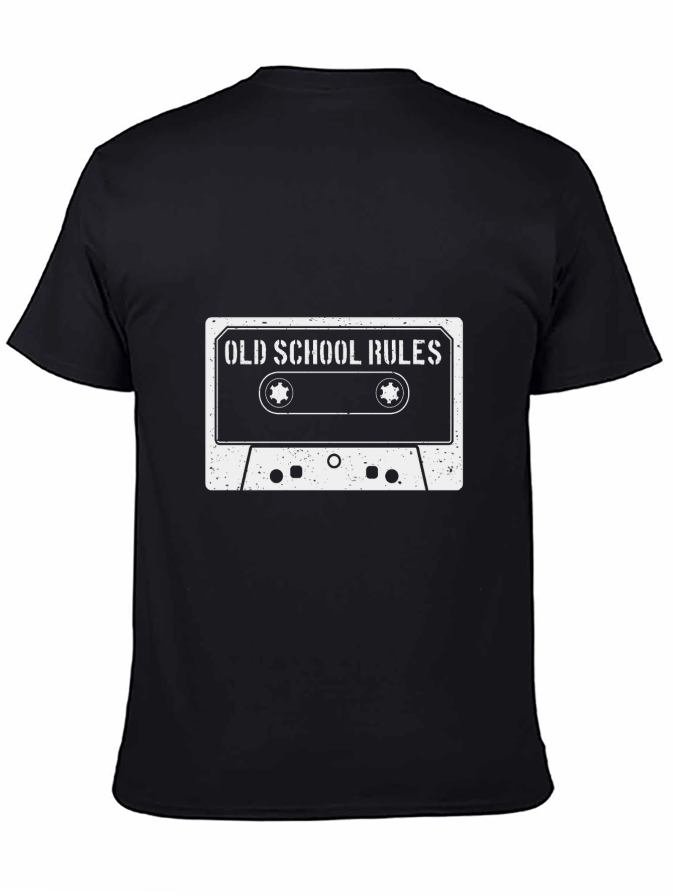 Old School Rules Cassette Tape Graphic T-Shirt