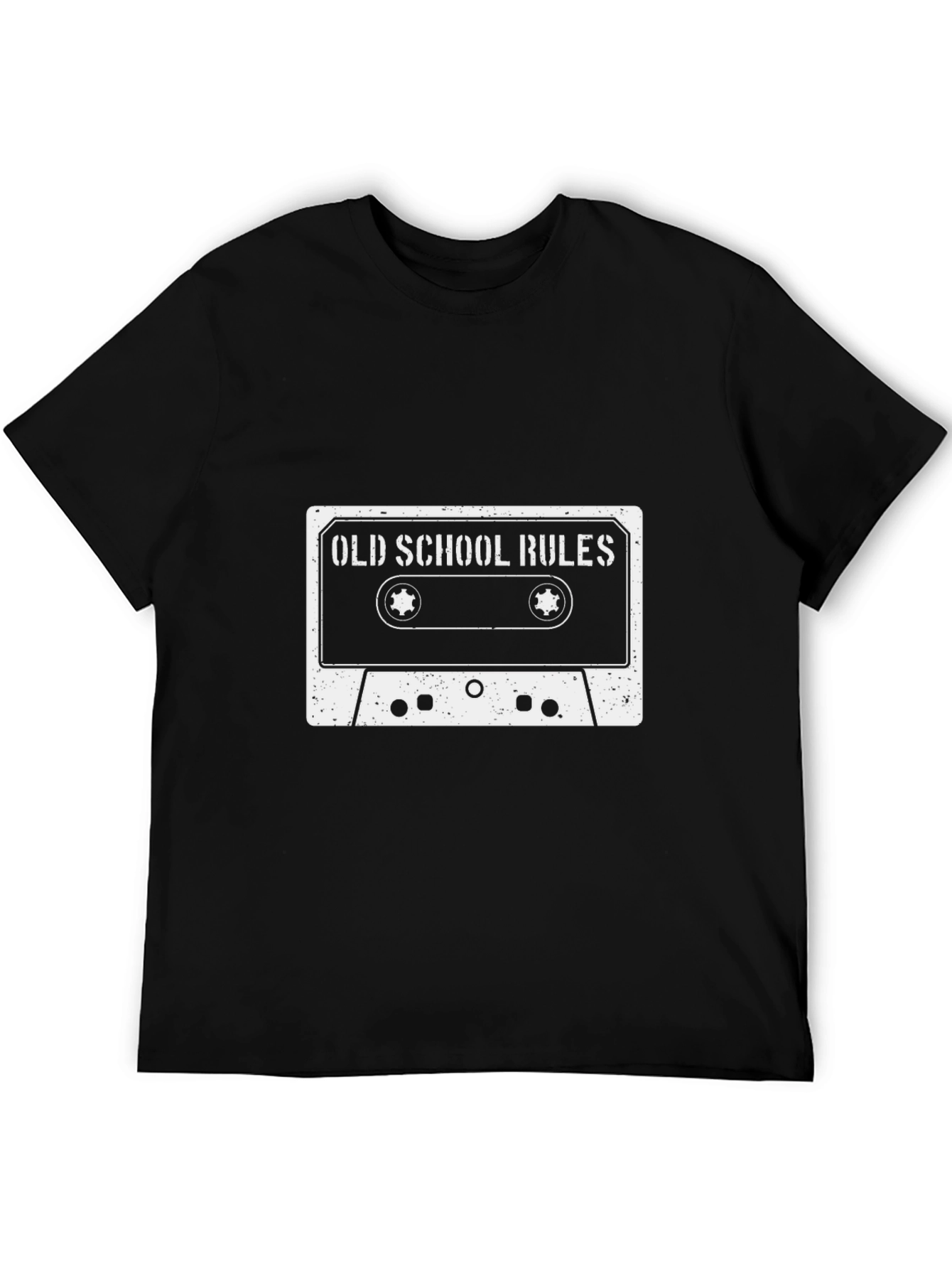 Old School Rules Cassette Tape Graphic T-Shirt
