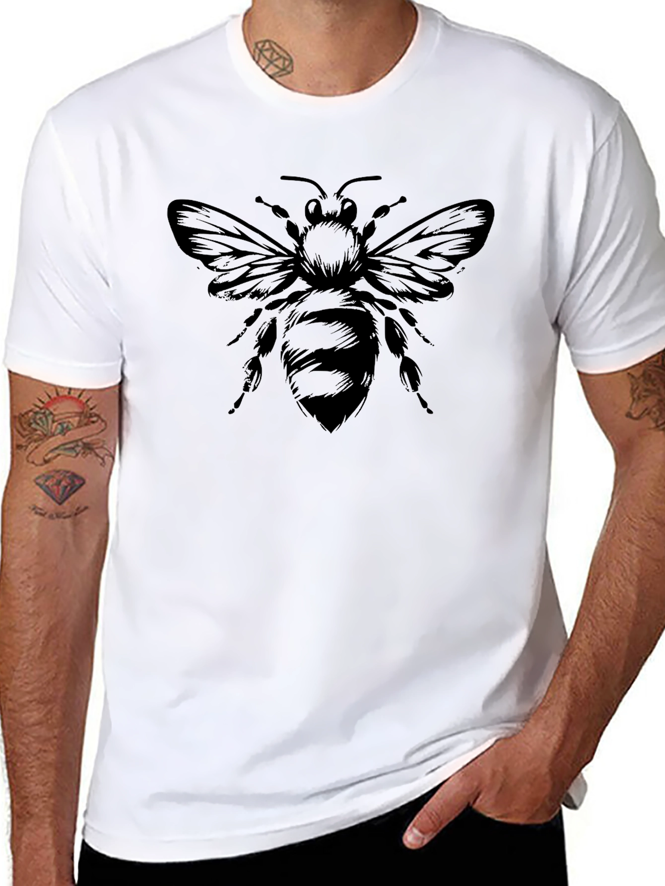 Black Bee Graphic Tee - Stylish & Comfortable