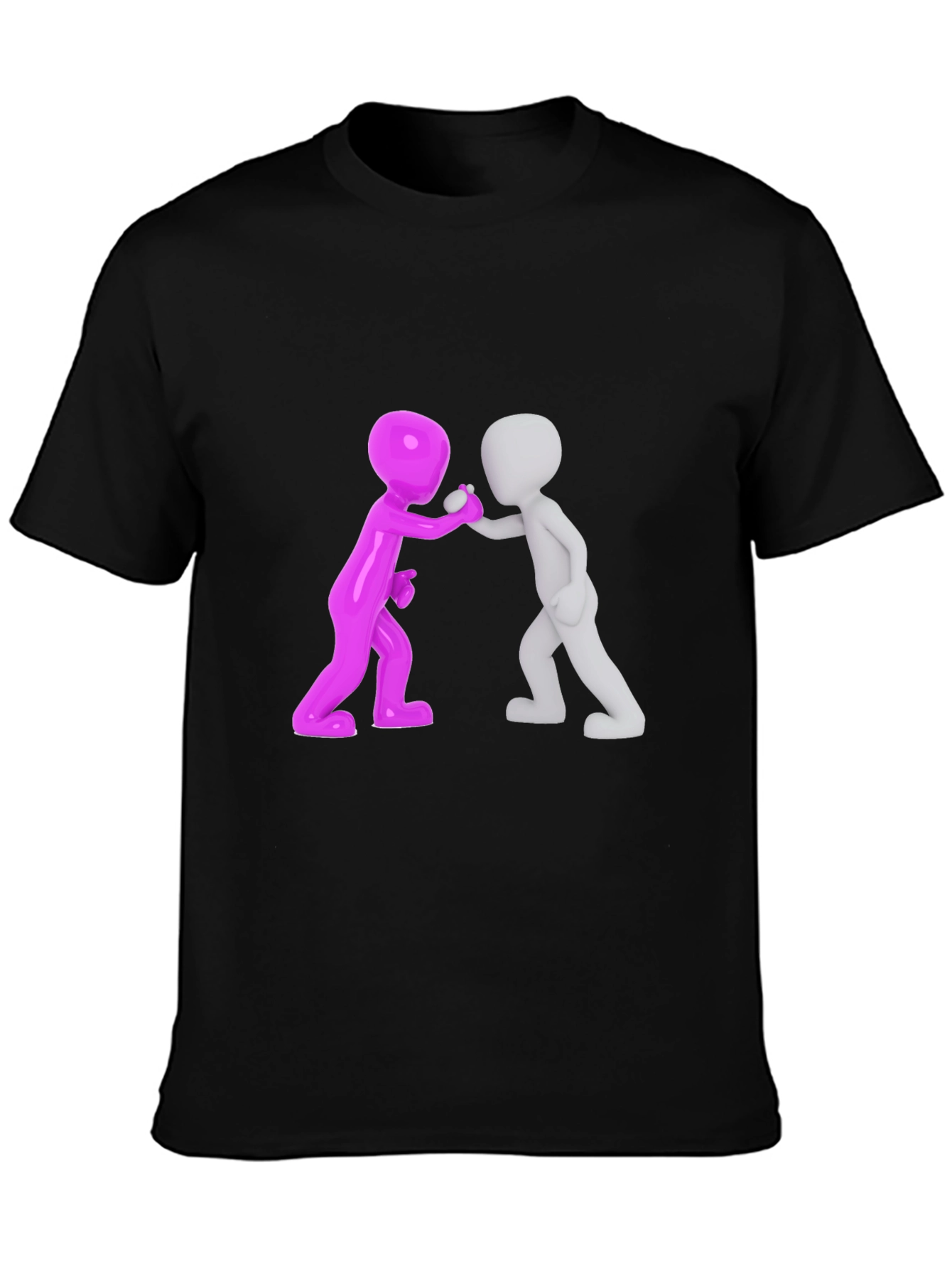 Fun Character Graphic Tee - Black