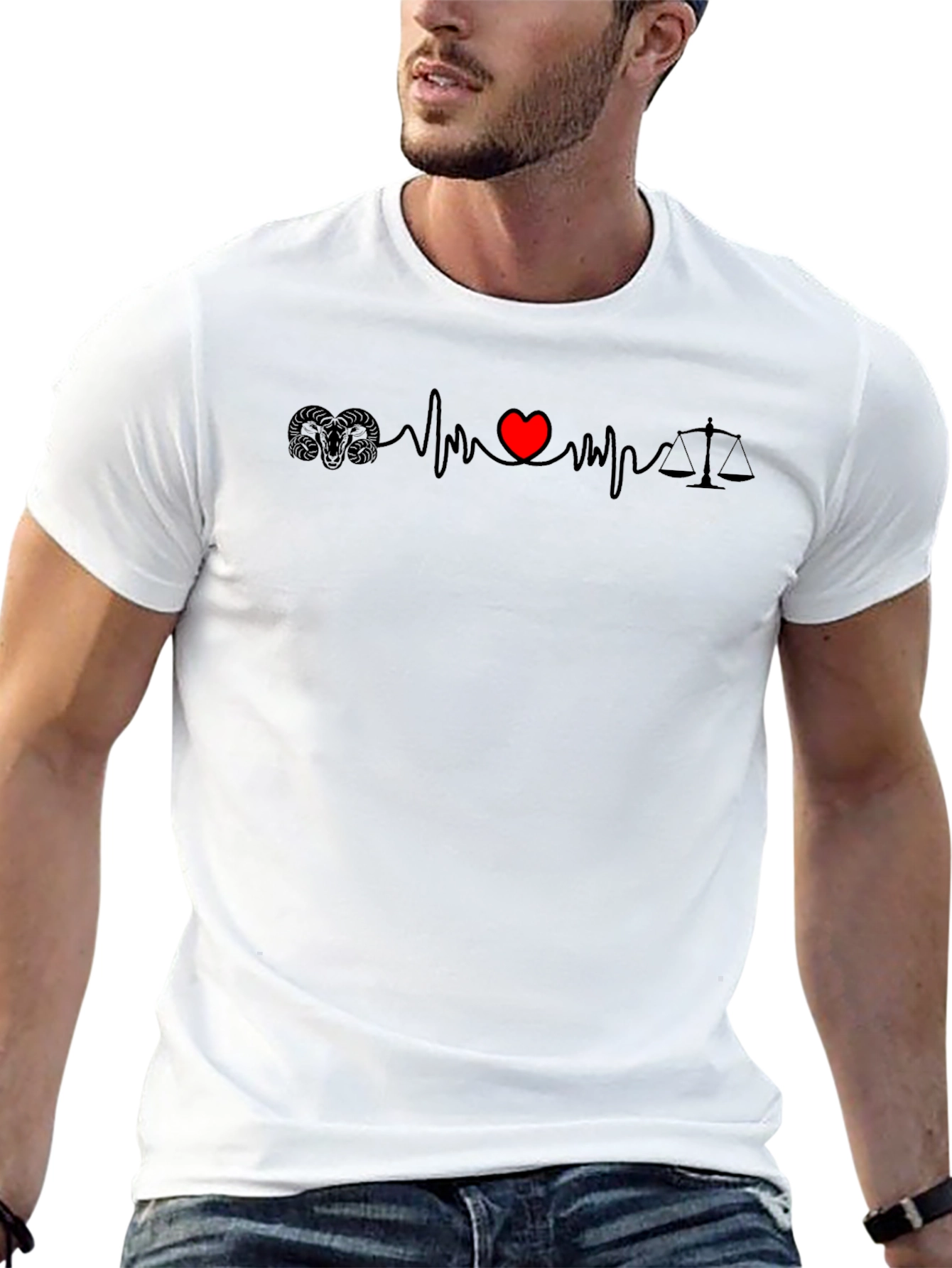 Heartbeat Scales of Justice T-Shirt