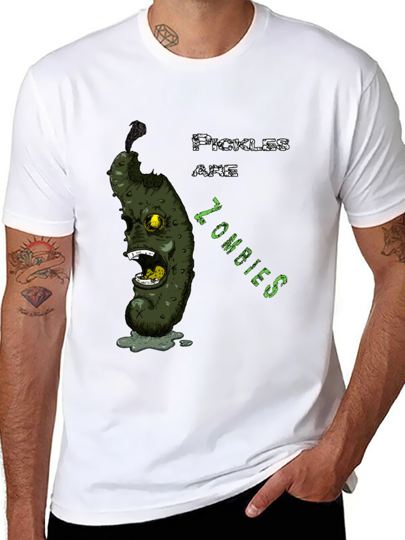 Pickles Are Zombies T-Shirt Funny Zombie Pickle Tee