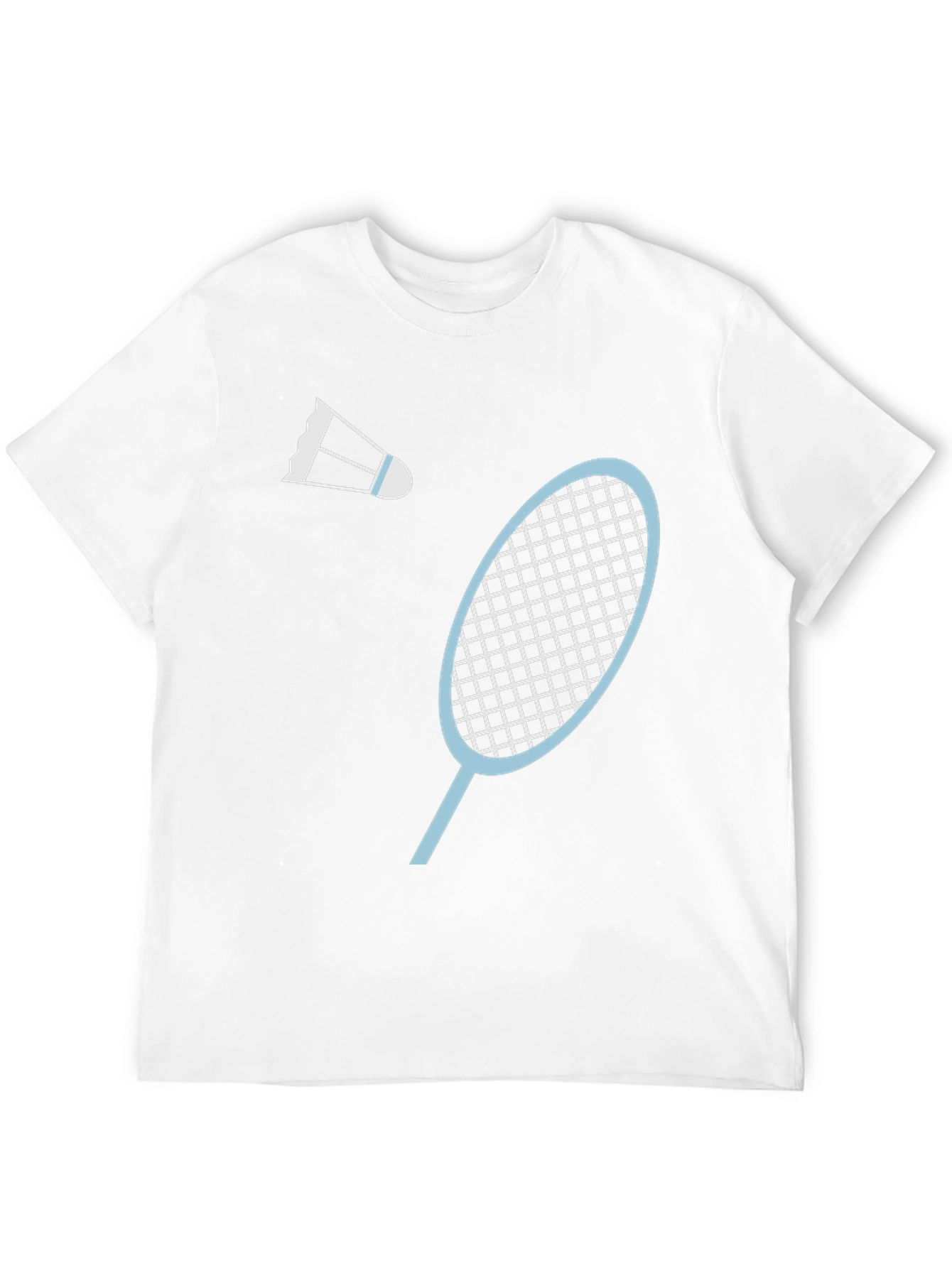 Badminton Graphic Tee - Black Cotton Shirt