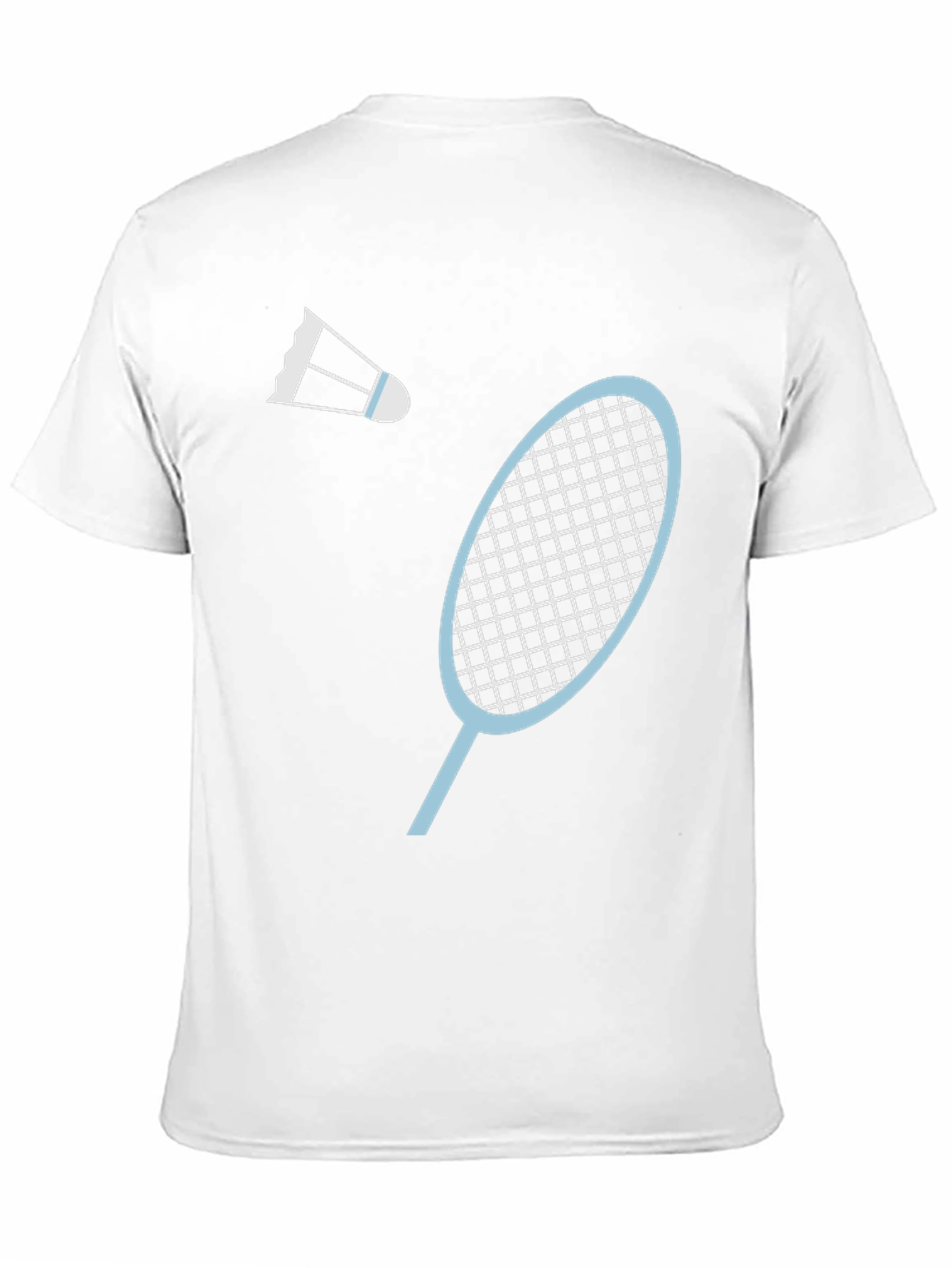 Badminton Graphic Tee - Black Cotton Shirt