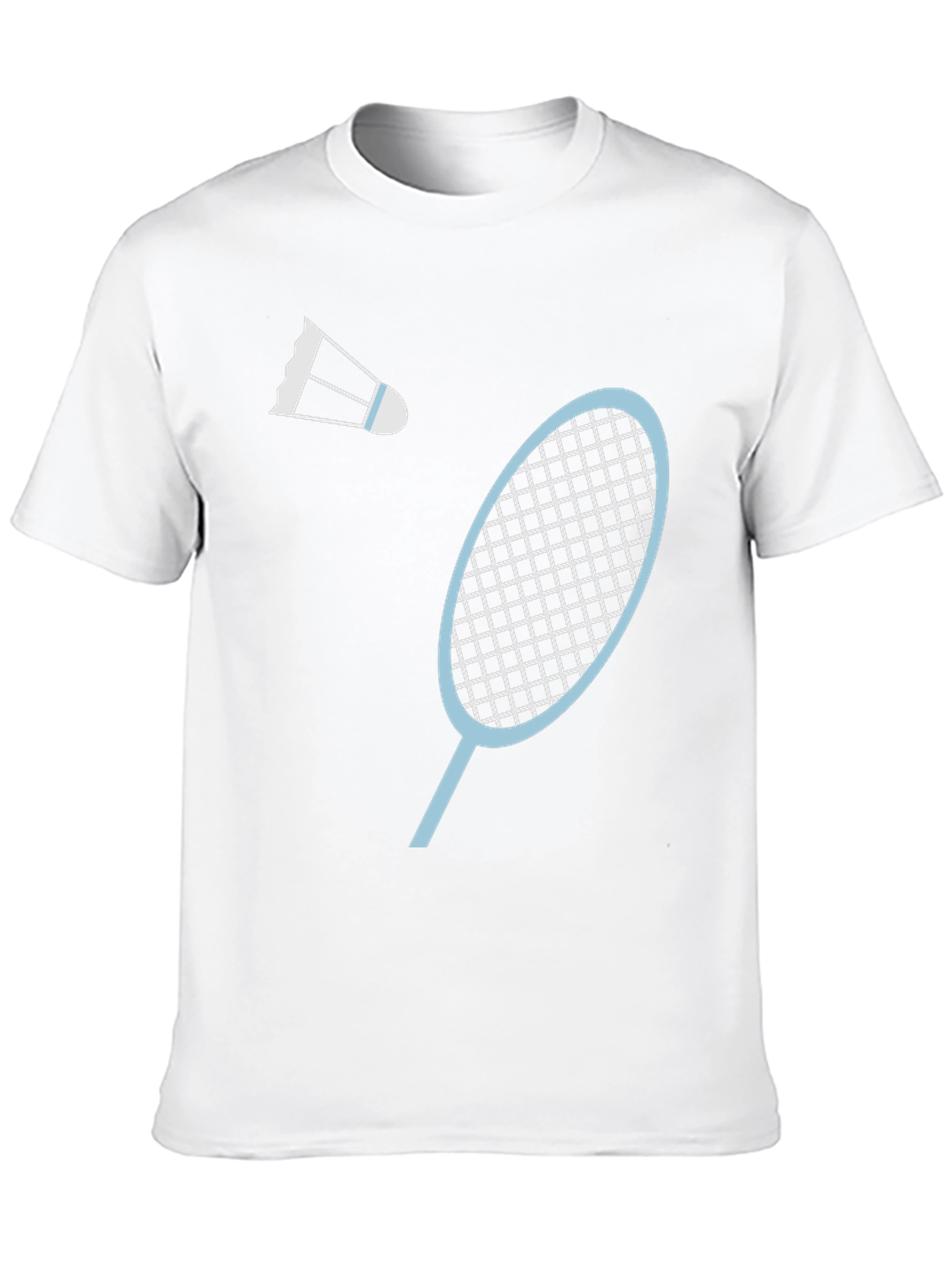 Badminton Graphic Tee - Black Cotton Shirt