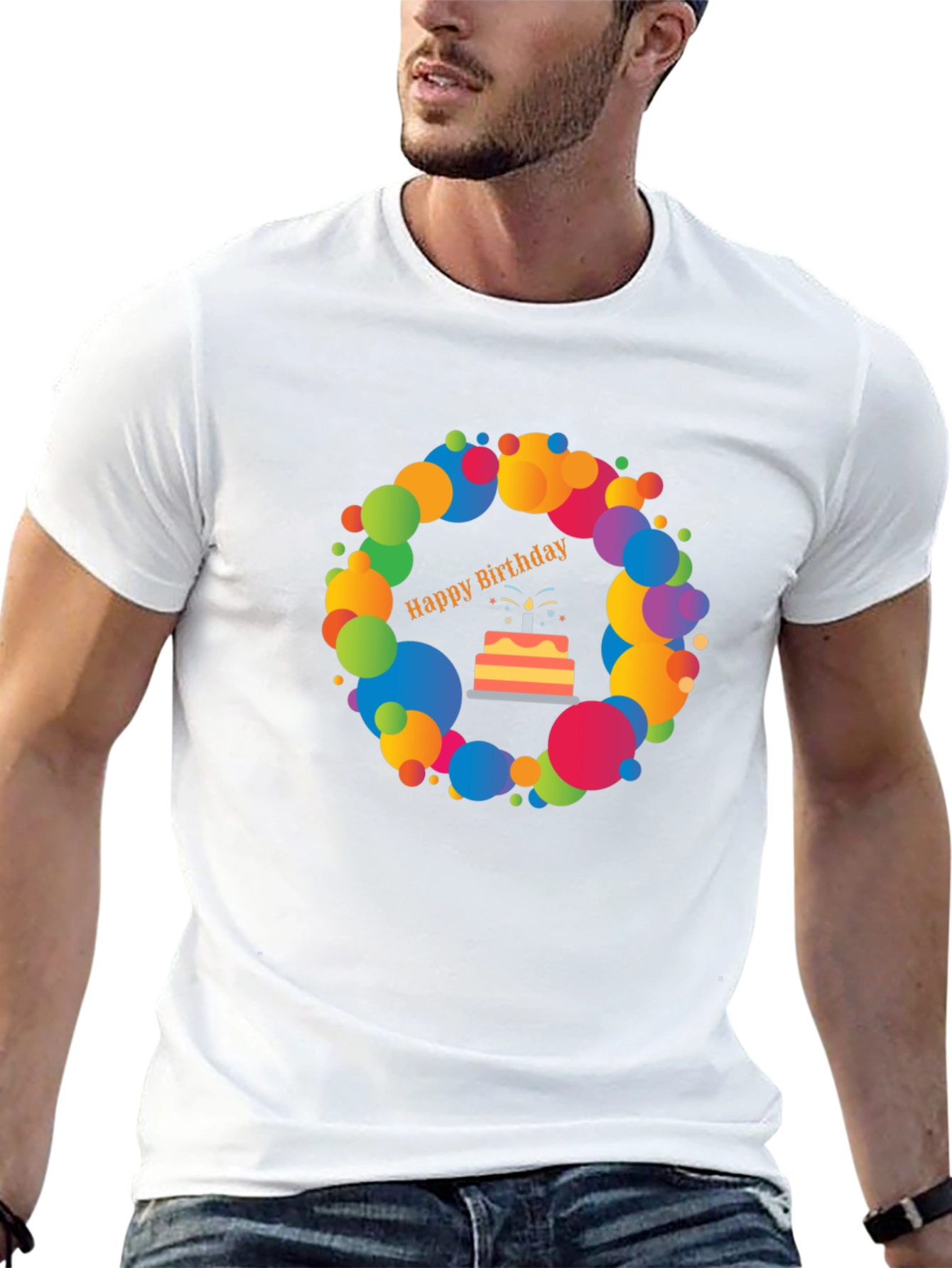 Birthday Cake Graphic Tee - Festive & Fun!