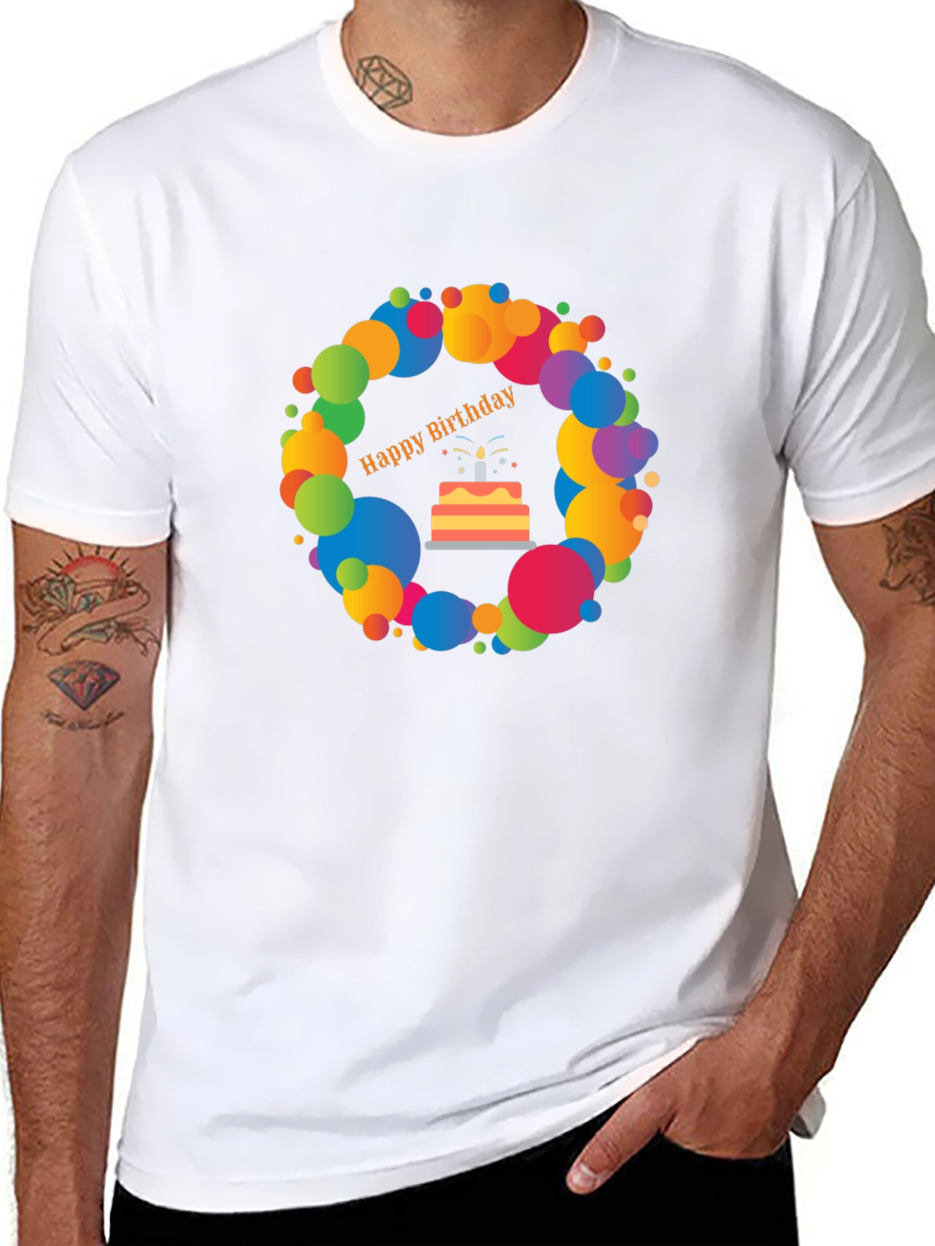 Birthday Cake Graphic Tee - Festive & Fun!