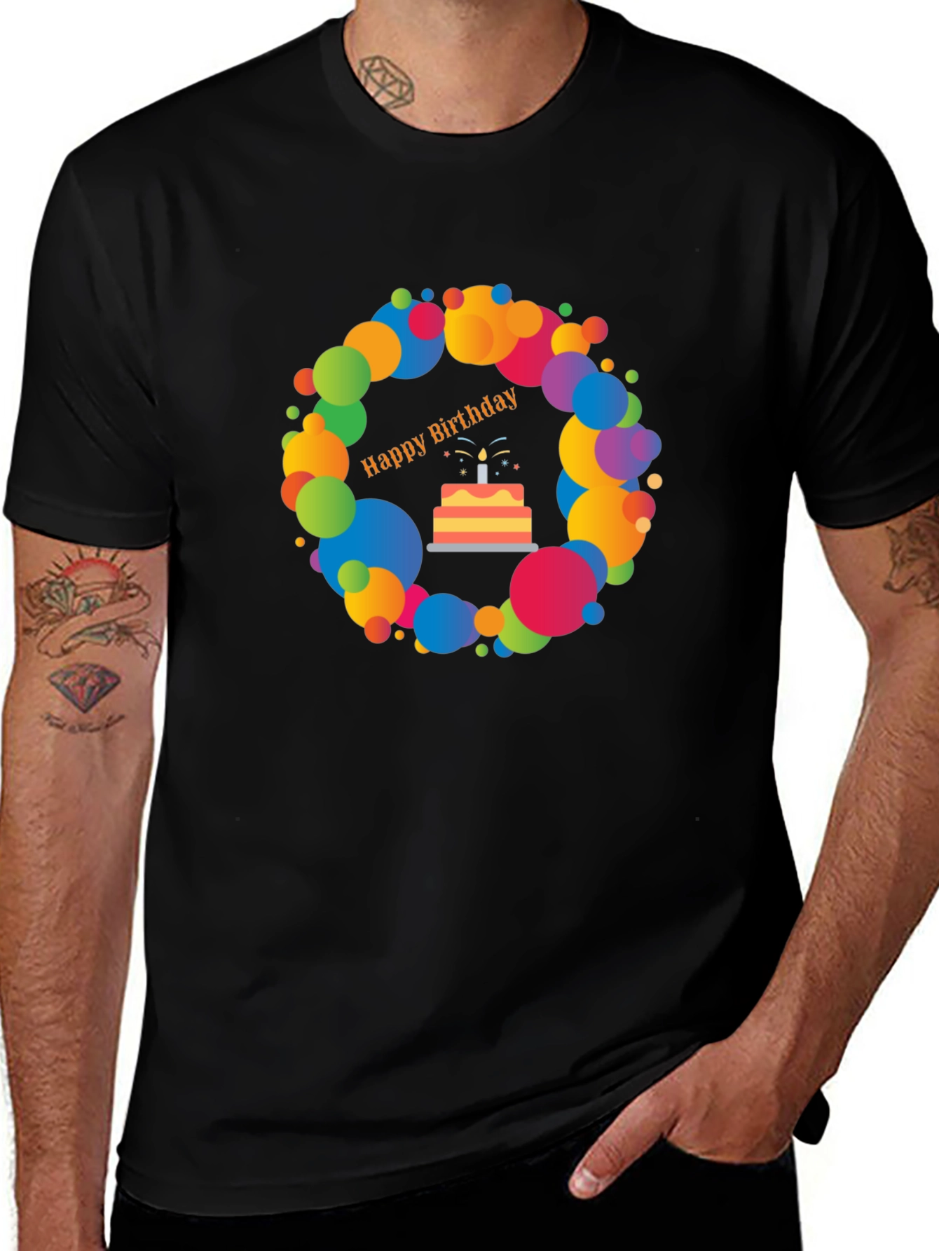 Birthday Cake Graphic Tee - Festive & Fun!