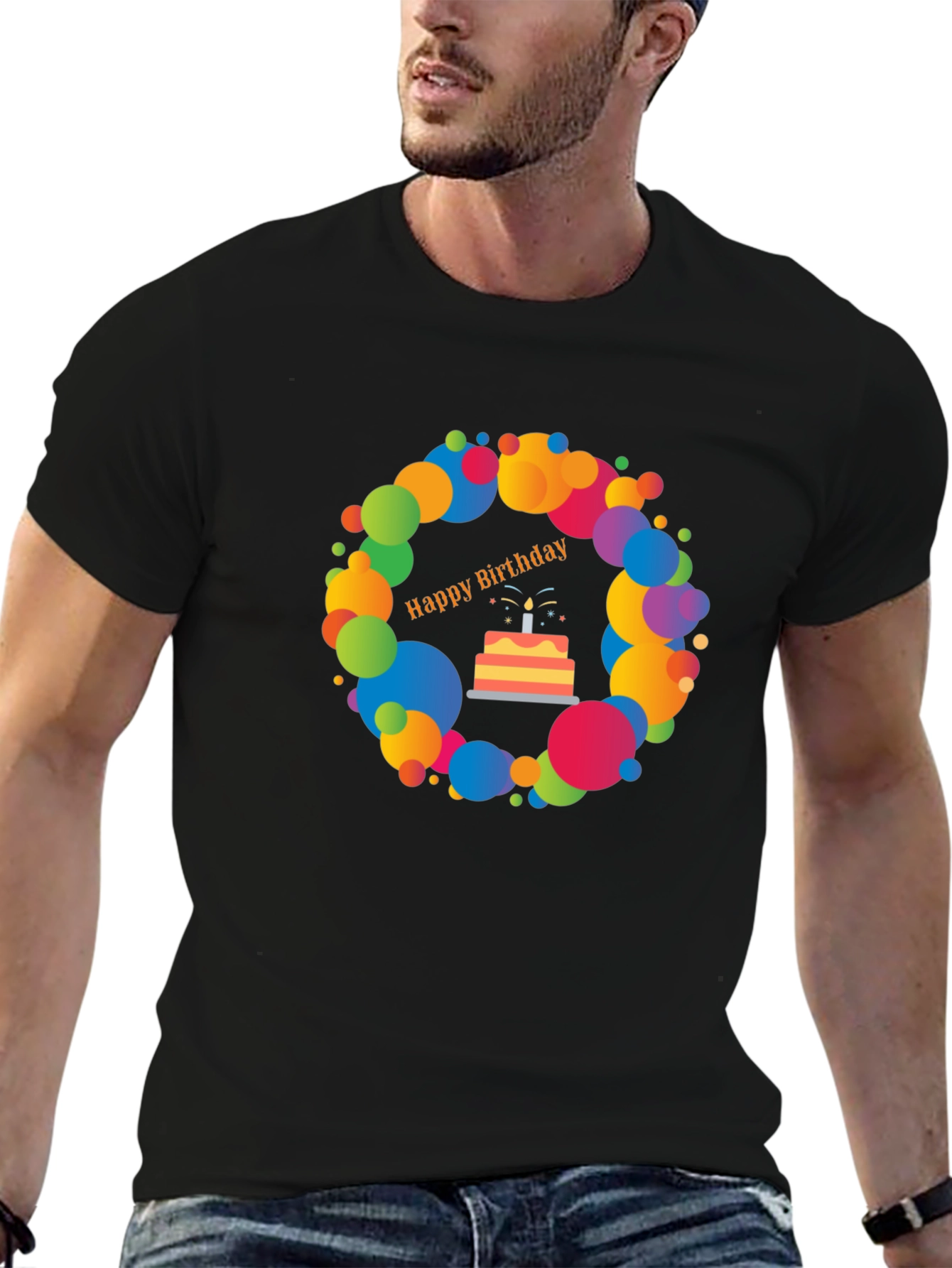 Birthday Cake Graphic Tee - Festive & Fun!