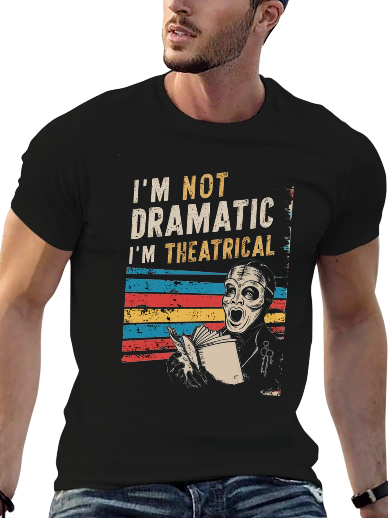 Theatrical Drama T-Shirt - Unique Design