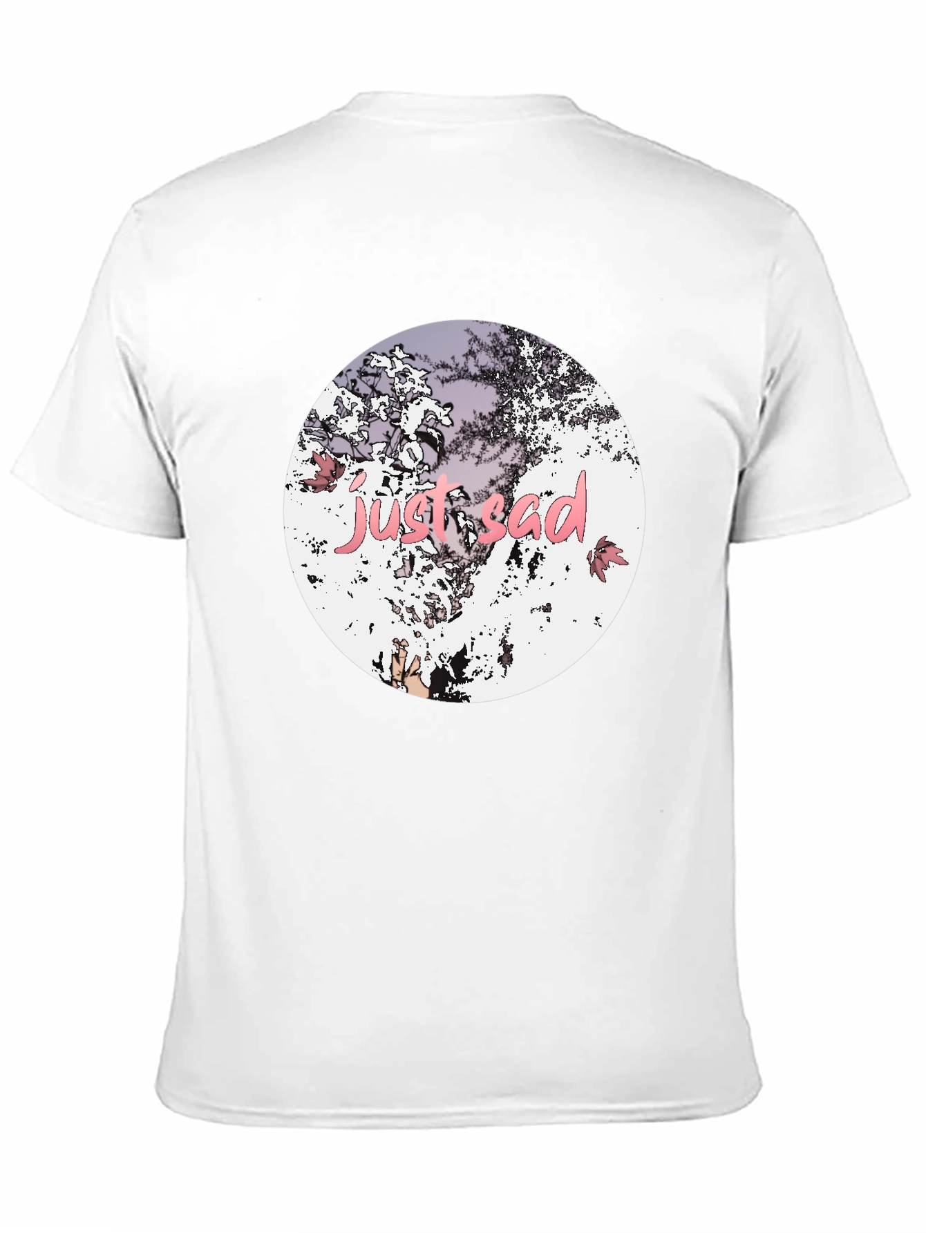 Just Sad Graphic Tee - Stylish Black Casual T-Shirt