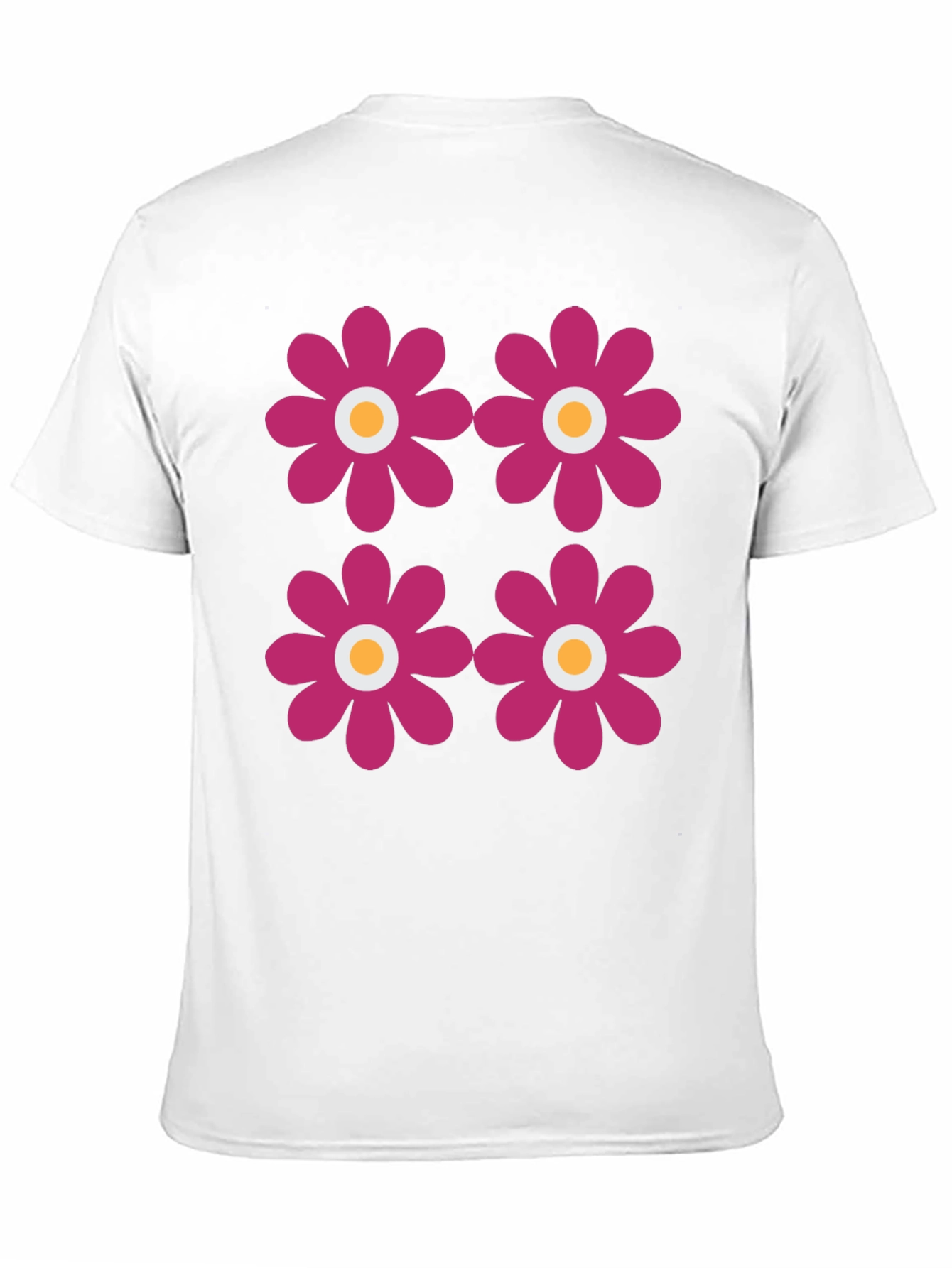 Retro Flower Power Tee - Black Graphic Print T-Shirt