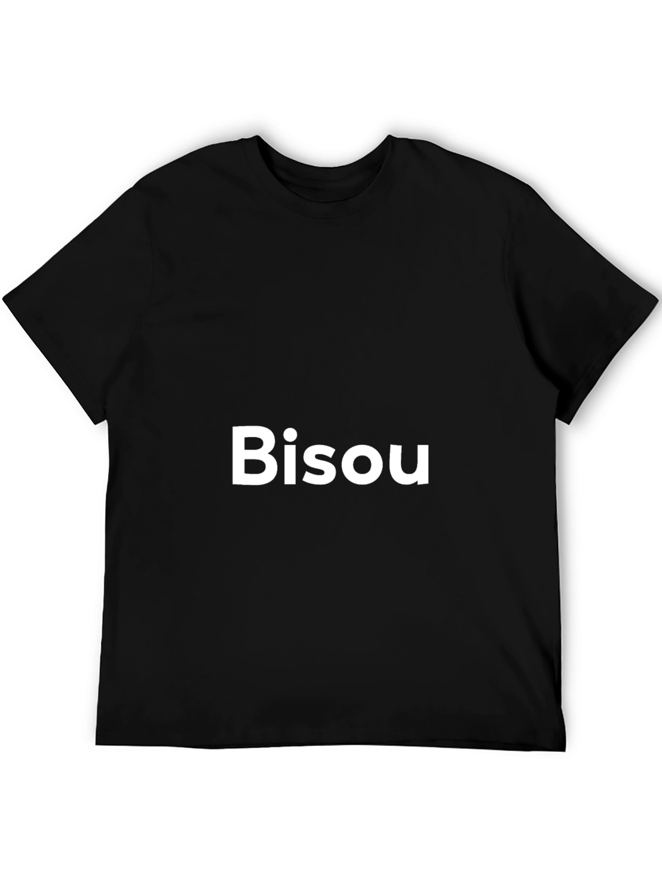 Bisou Graphic Tee - Black Cotton Comfort