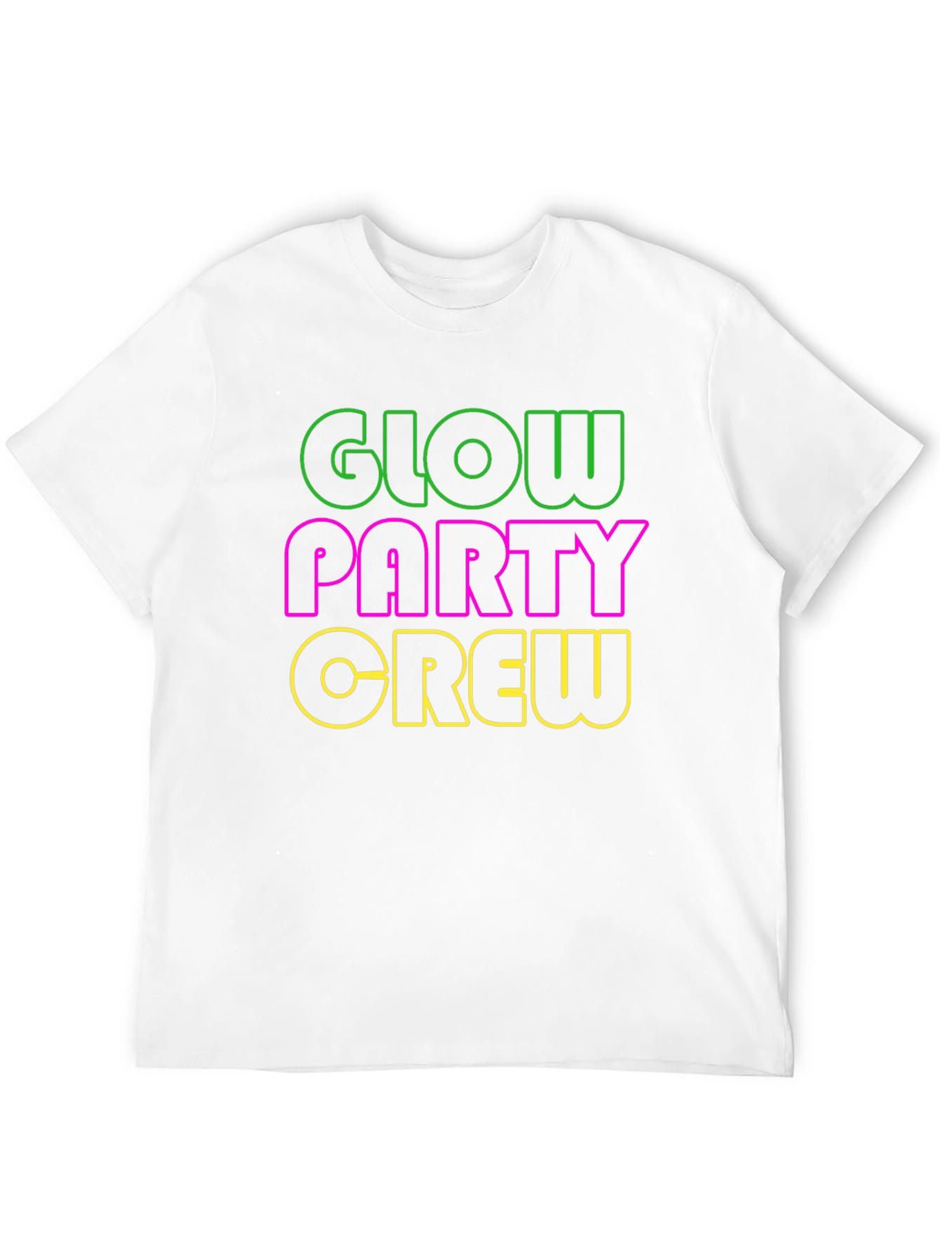 Glow Party Crew T-Shirt - Neon Design
