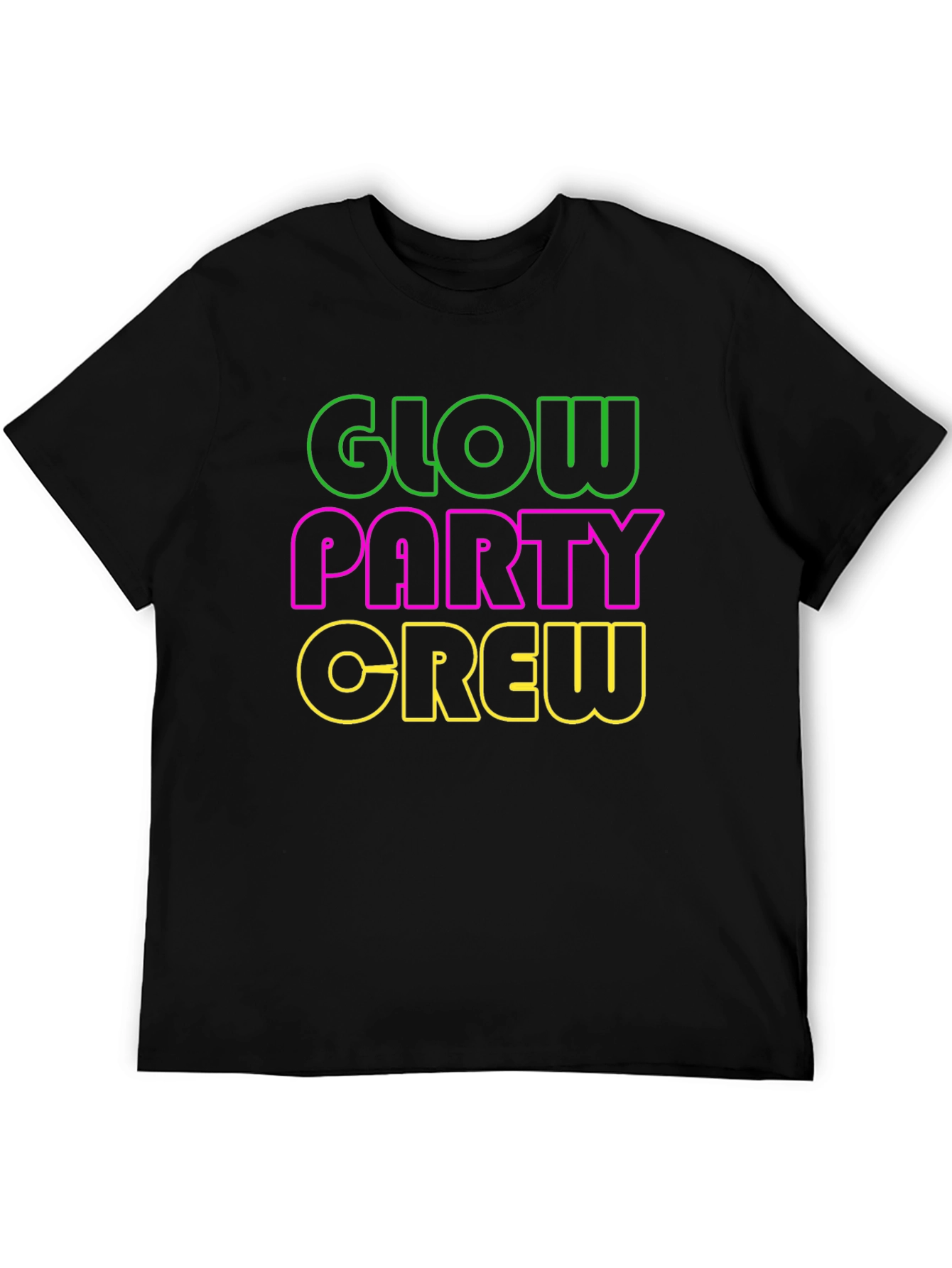 Glow Party Crew T-Shirt - Neon Design
