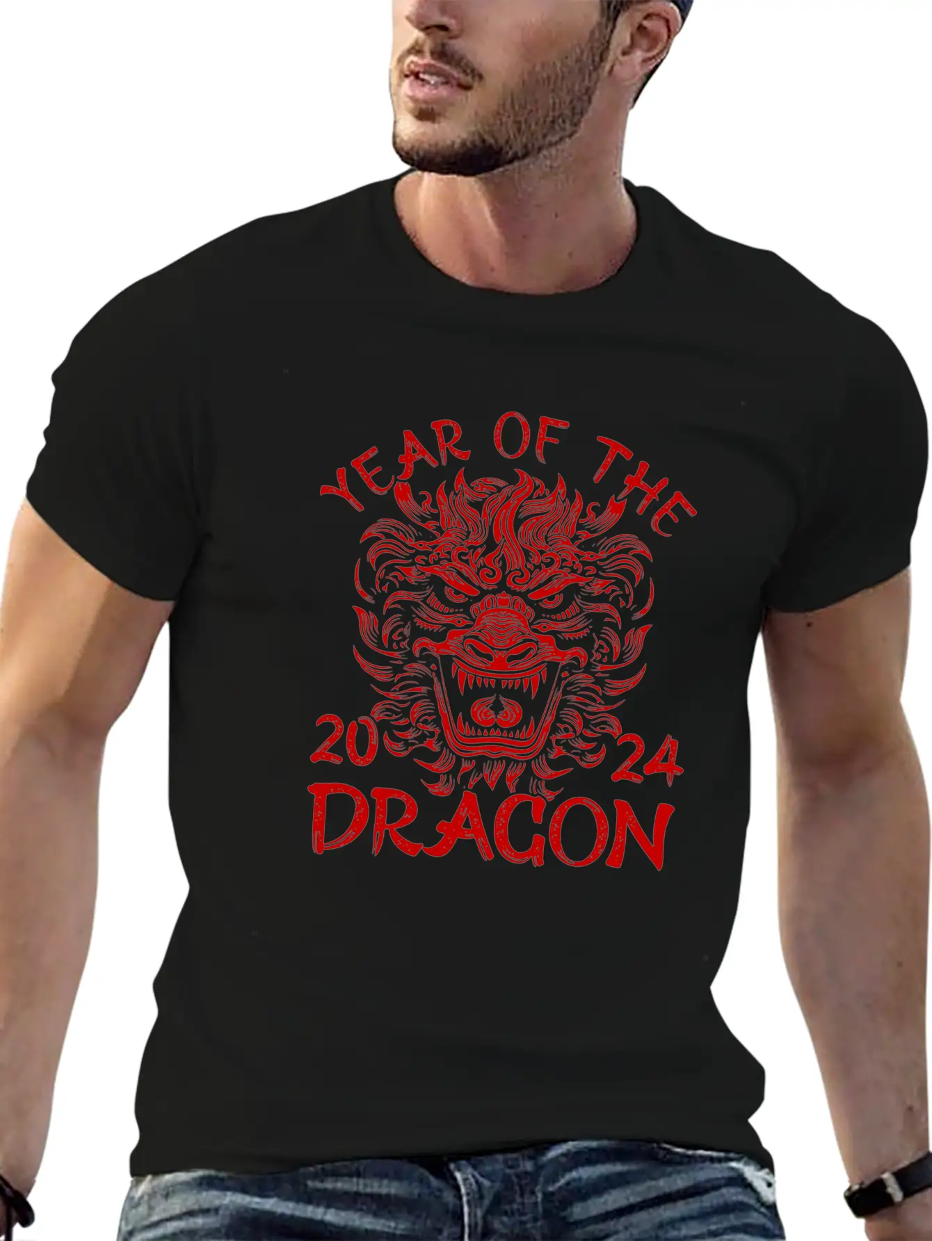 Year Of The Dragon Chinese New Year 2024 Zodiac Unisex Casual T-Shirt – Clean Design For Daily Comfort