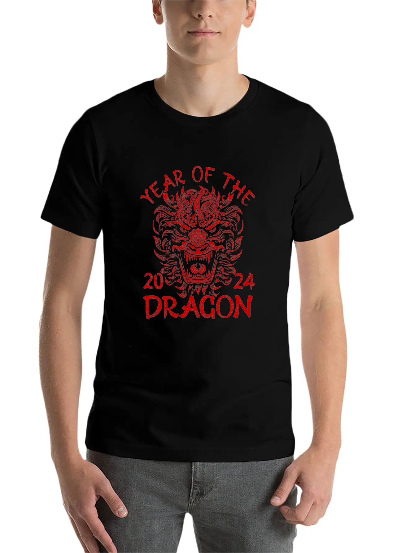 Year Of The Dragon Chinese New Year 2024 Zodiac Unisex Casual T-Shirt – Clean Design For Daily Comfort