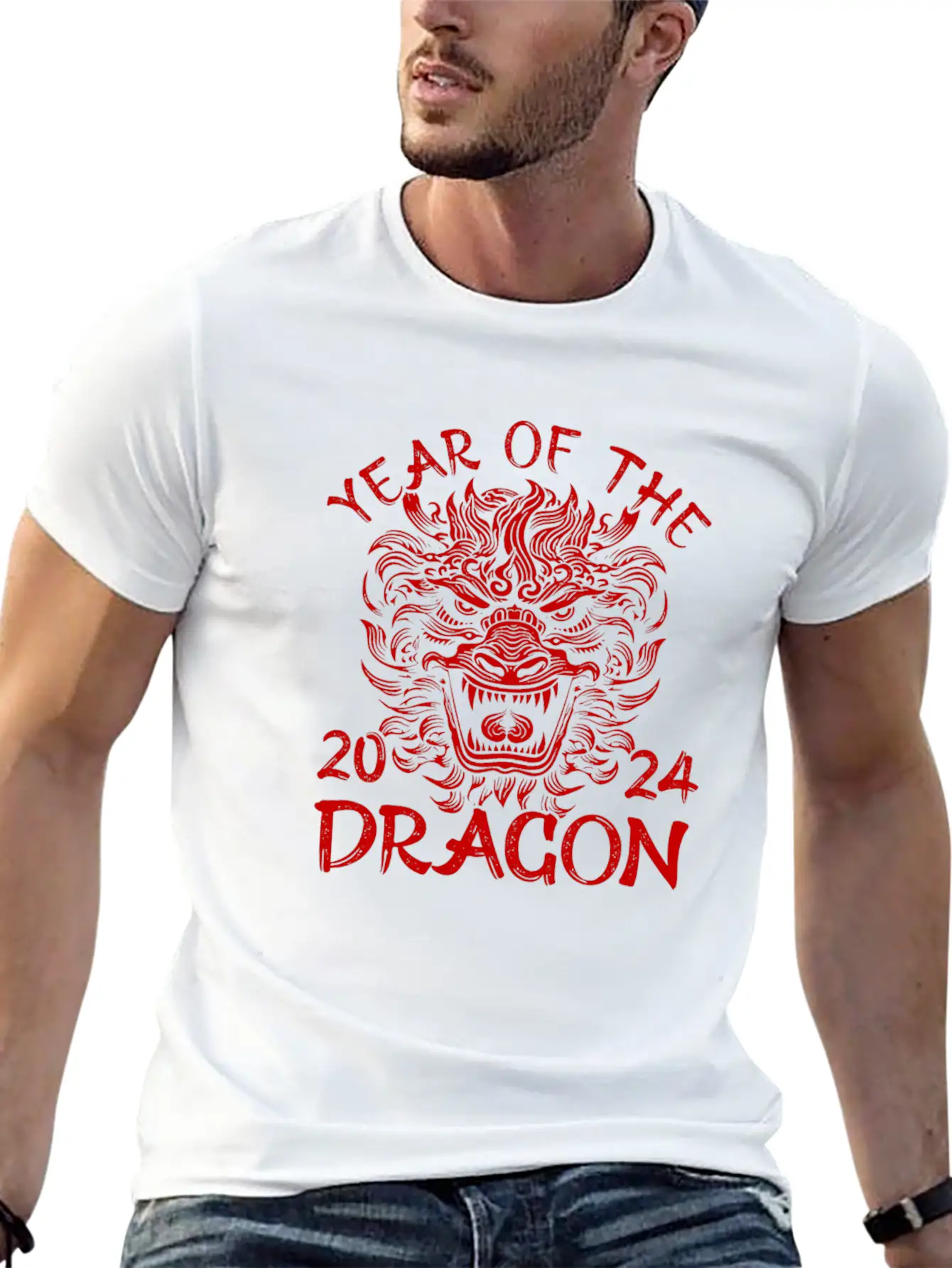 Year Of The Dragon Chinese New Year 2024 Zodiac Unisex Casual T-Shirt – Clean Design For Daily Comfort