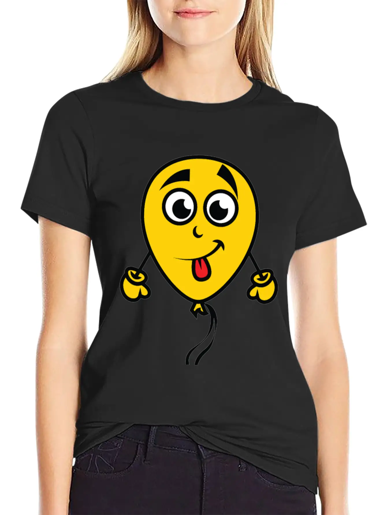 Yellow Balloon Character Unisex Casual T-Shirt – Clean Design For Daily Comfort