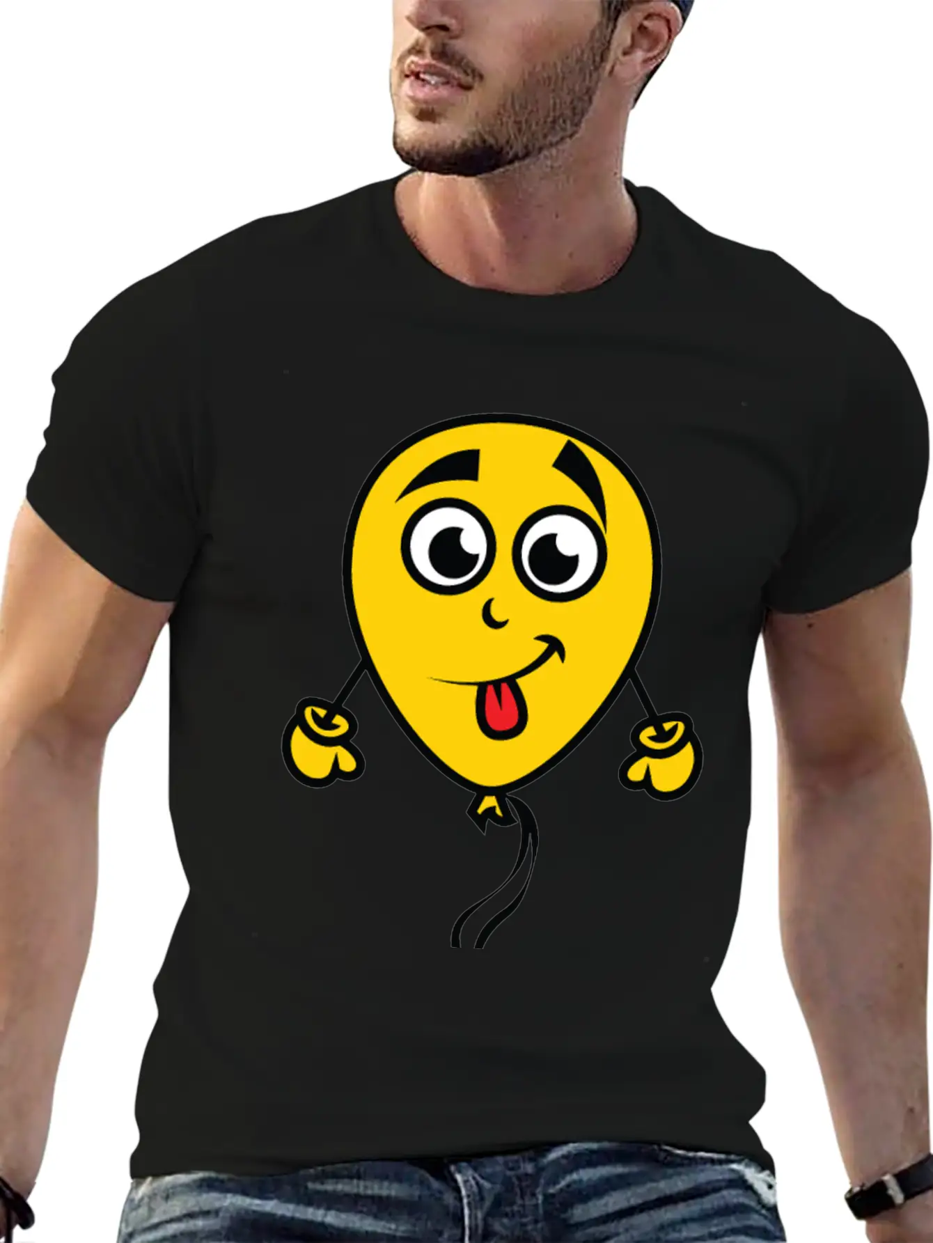 Yellow Balloon Character Unisex Casual T-Shirt – Clean Design For Daily Comfort