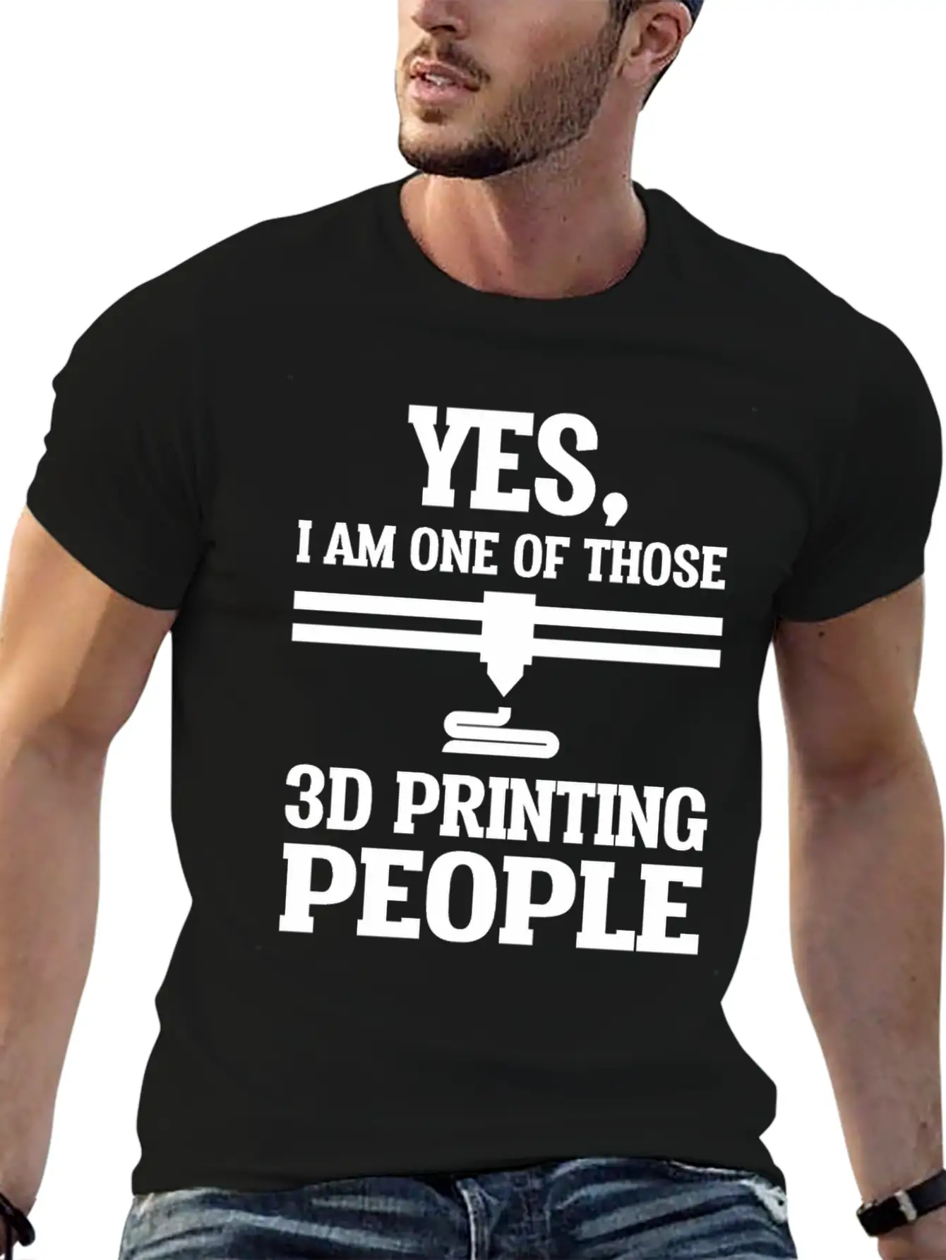 Yes One Of 3d Printing People 3d Printer Unisex Casual T-Shirt – Clean Design For Daily Comfort