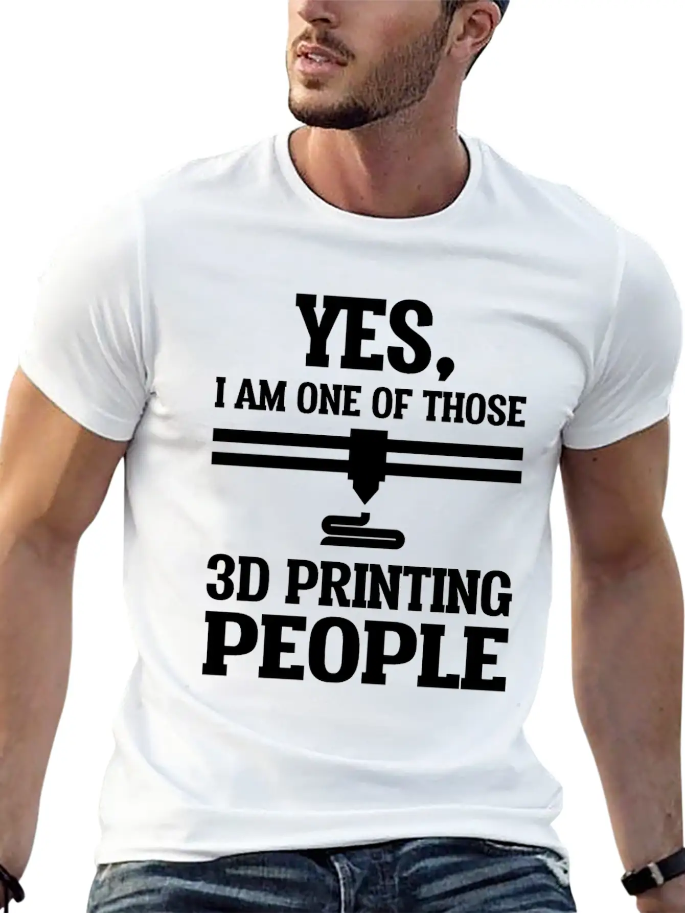 Yes One Of 3d Printing People 3d Printer Unisex Casual T-Shirt – Clean Design For Daily Comfort