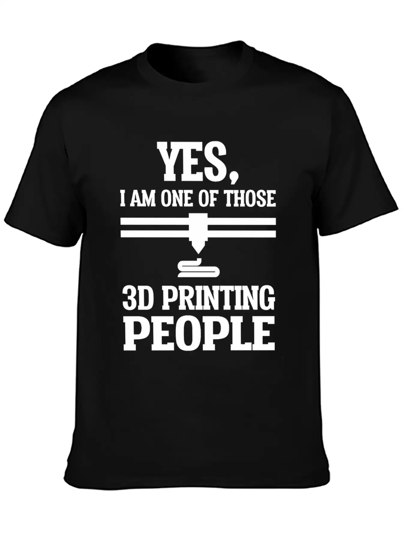 Yes One Of 3d Printing People 3d Printer Unisex Casual T-Shirt – Clean Design For Daily Comfort