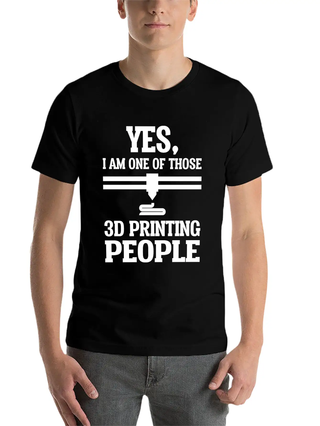 Yes One Of 3d Printing People 3d Printer Unisex Casual T-Shirt – Clean Design For Daily Comfort