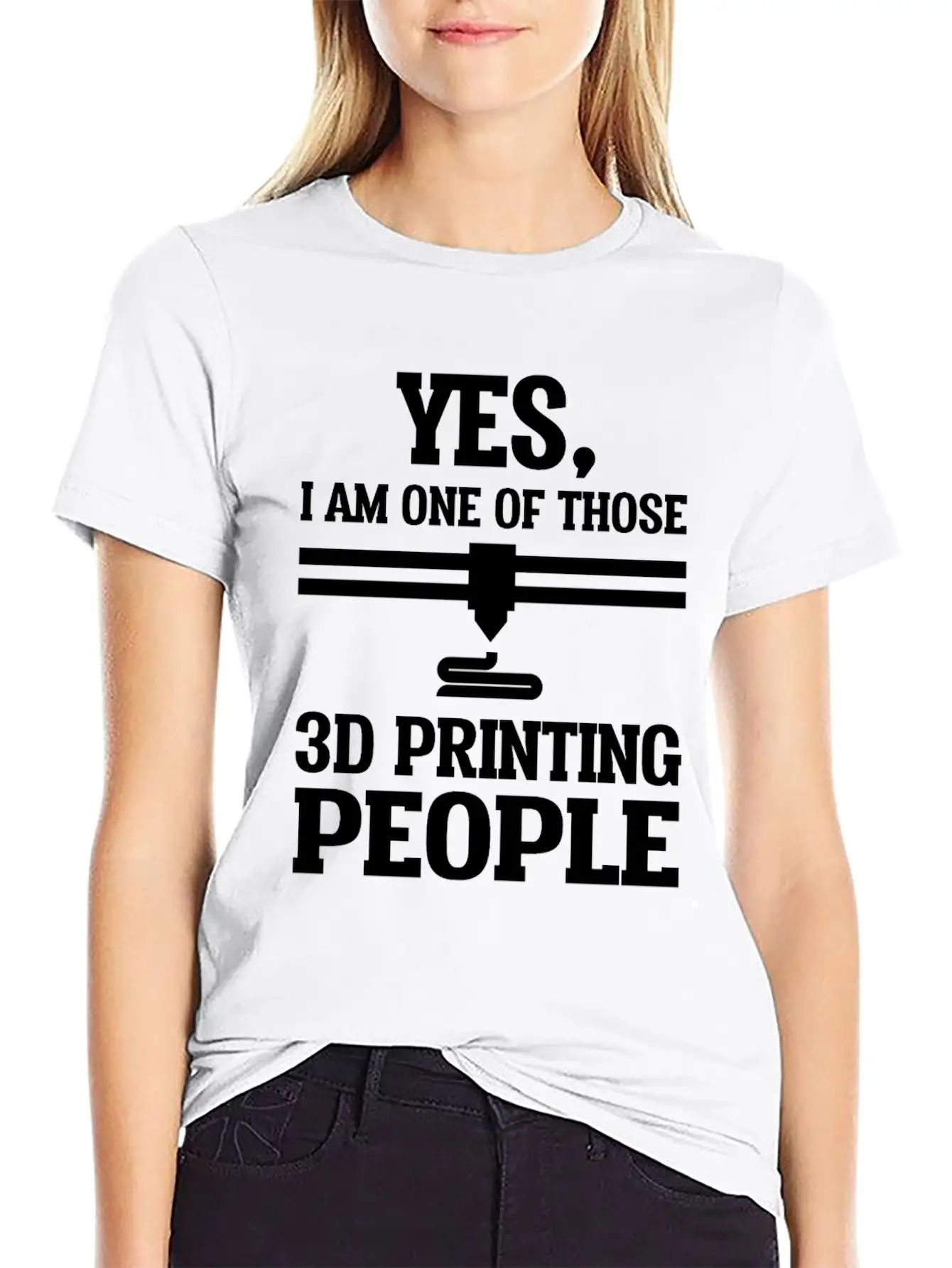 Yes One Of 3d Printing People 3d Printer Unisex Casual T-Shirt – Clean Design For Daily Comfort