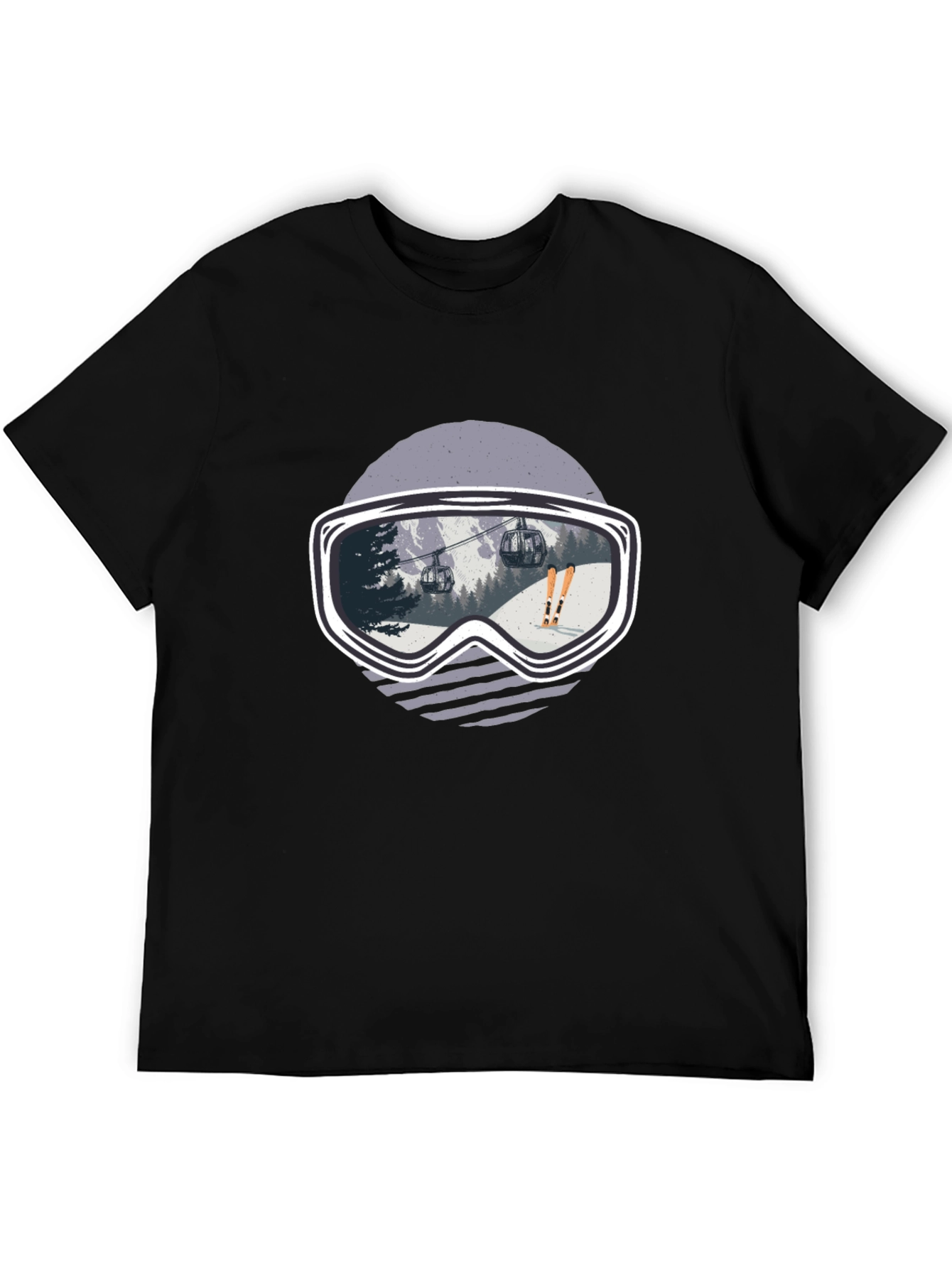 Ski Goggles Graphic Tee - Black