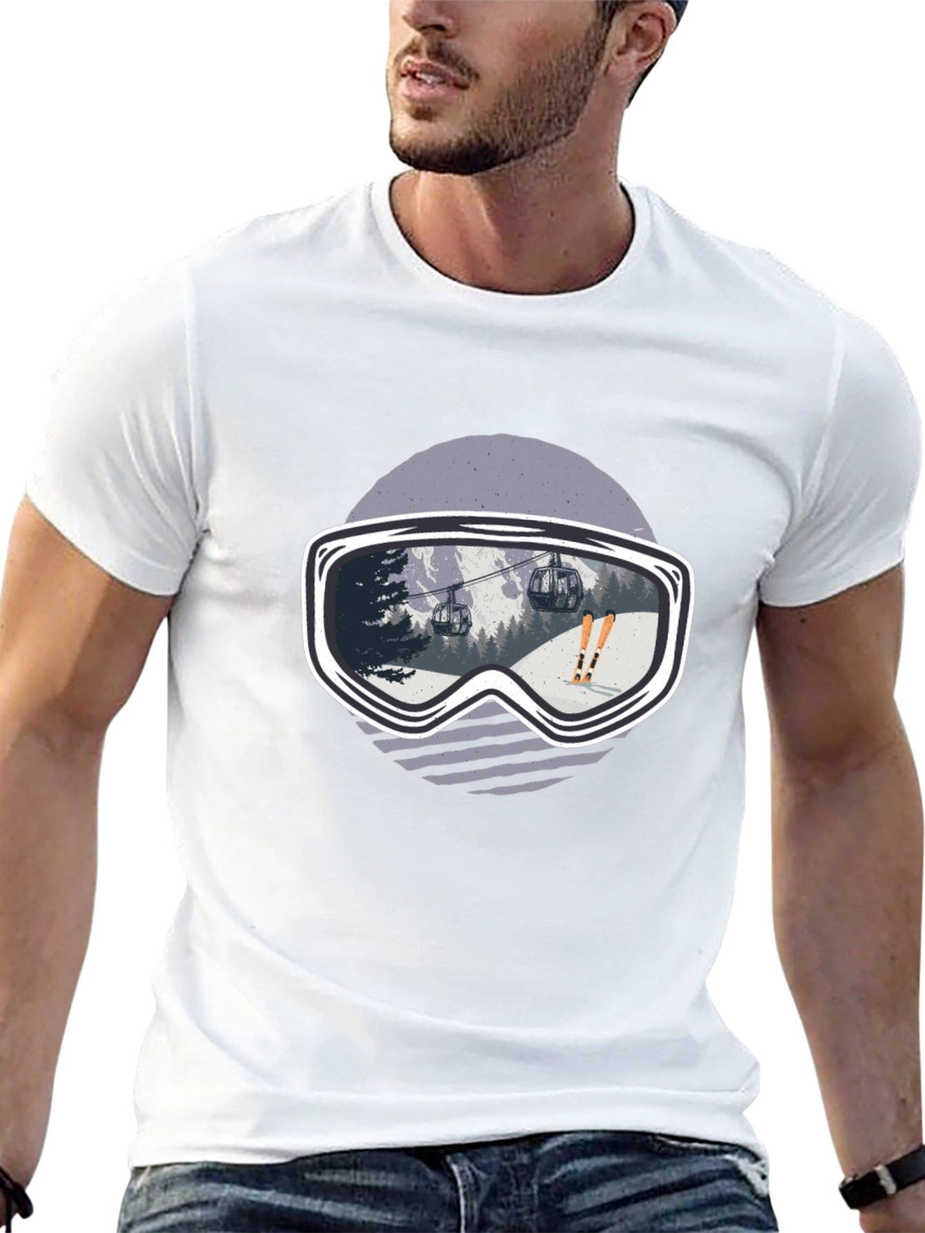 Ski Goggles Graphic Tee - Black